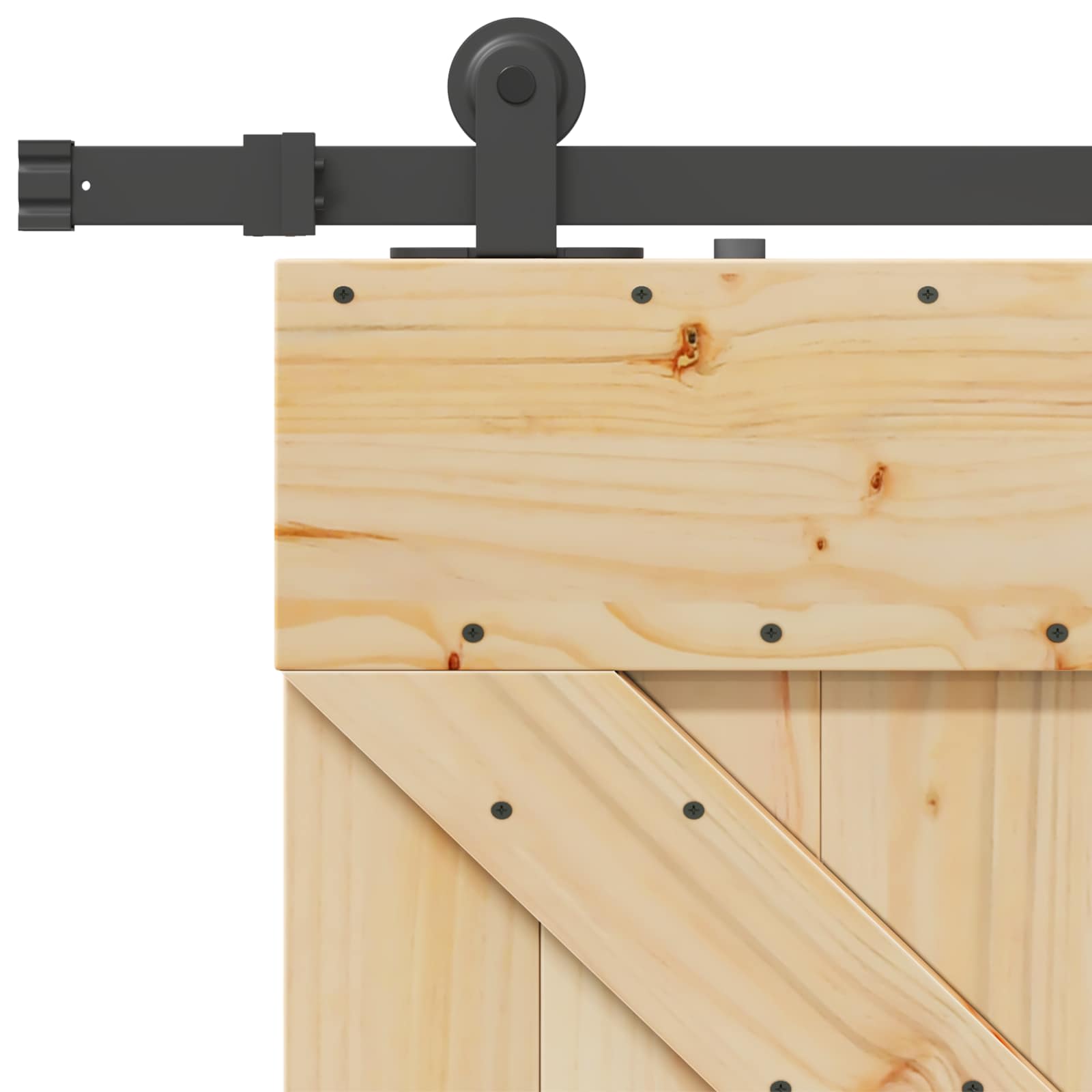 Klizna vrata NARVIK Prirodna i crna 90 x 210 cm (213,5 cm)