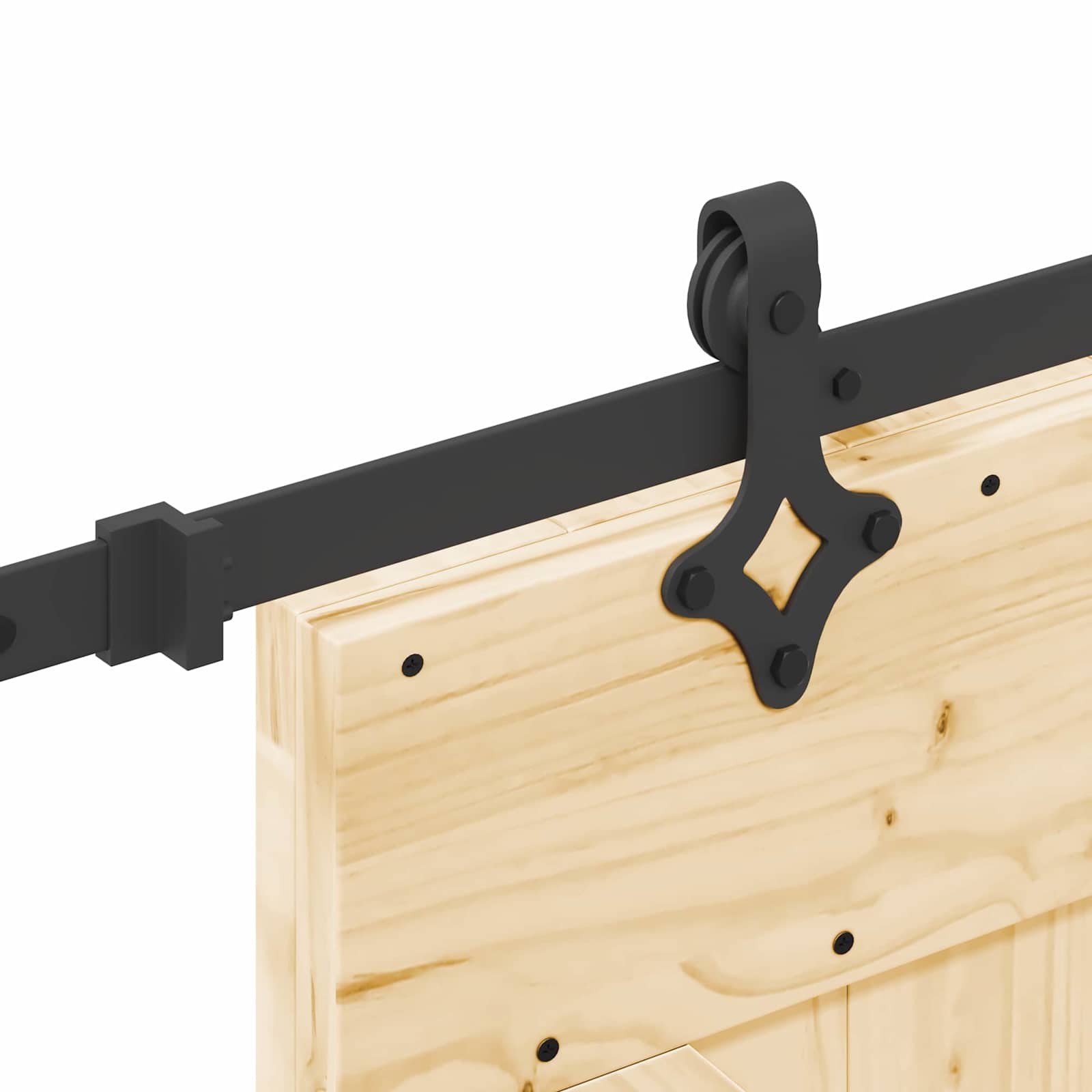 Klizna vrata NARVIK Prirodna i crna 85 x 210 cm (152,5 cm)