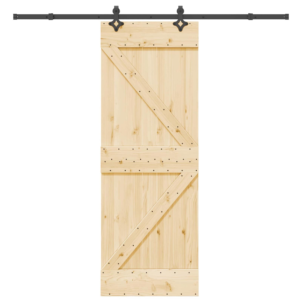 Klizna vrata NARVIK Prirodna i crna 70 x 210 cm (213,5 cm)