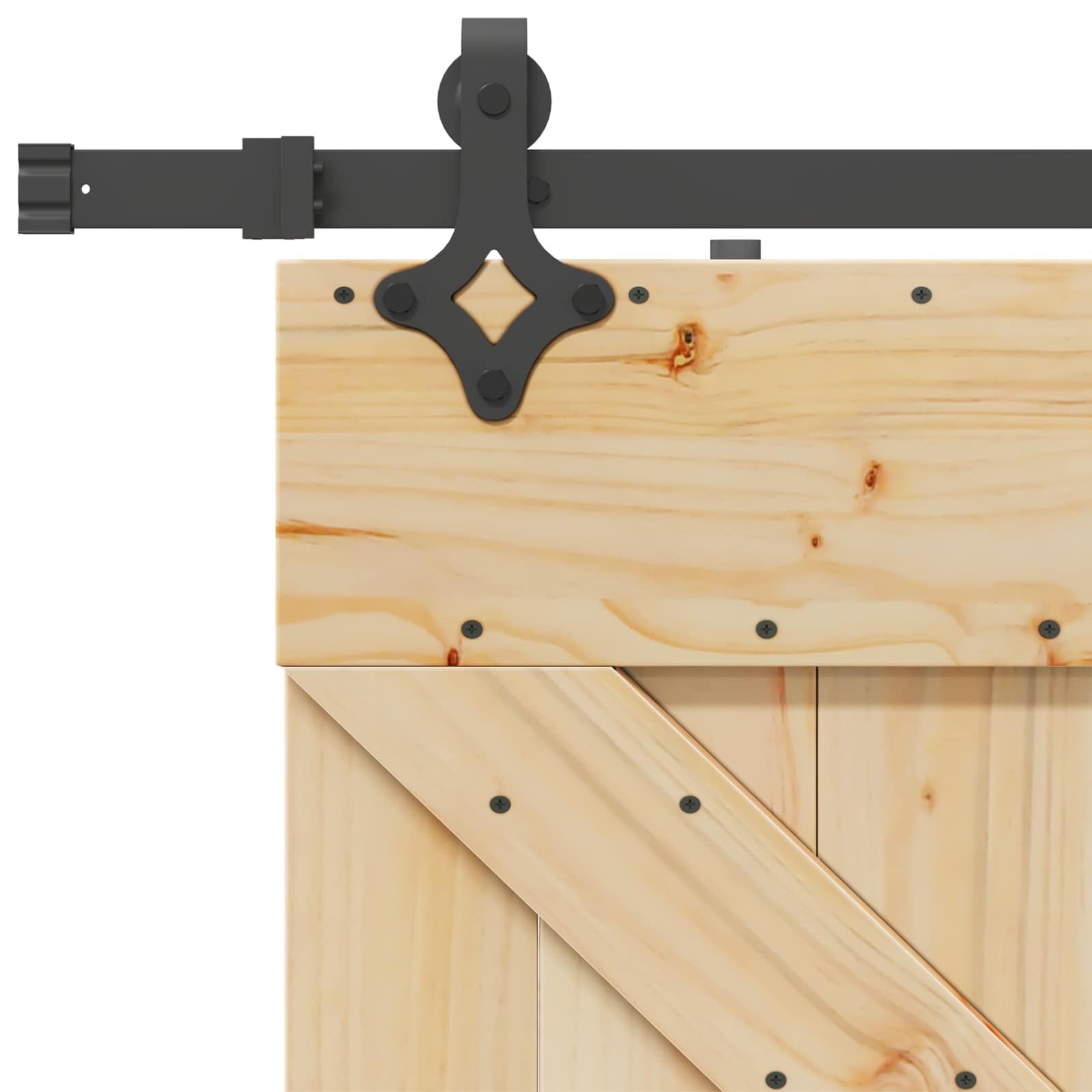 Klizna vrata NARVIK Prirodna i crna 90 x 210 cm (213,5 cm)