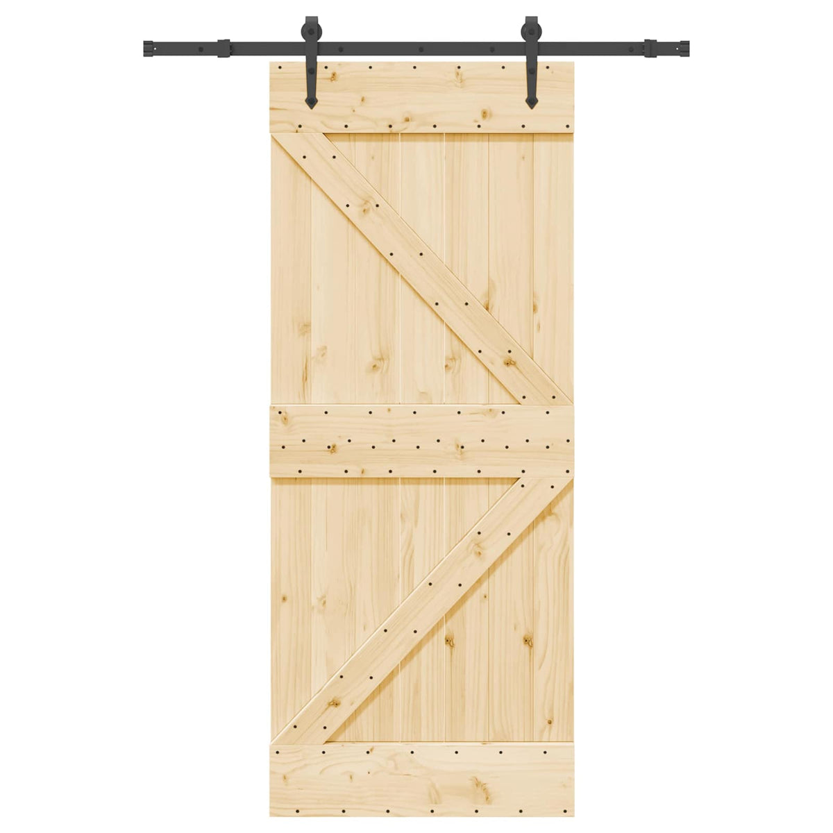 Klizna vrata NARVIK Prirodna i crna 85 x 210 cm (152,5 cm)