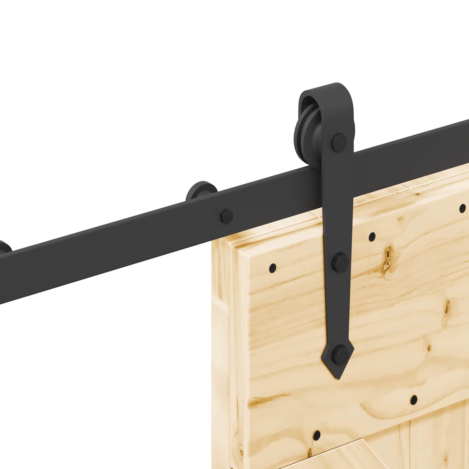 Klizna vrata NARVIK Prirodna i crna 70 x 210 cm (213,5 cm)