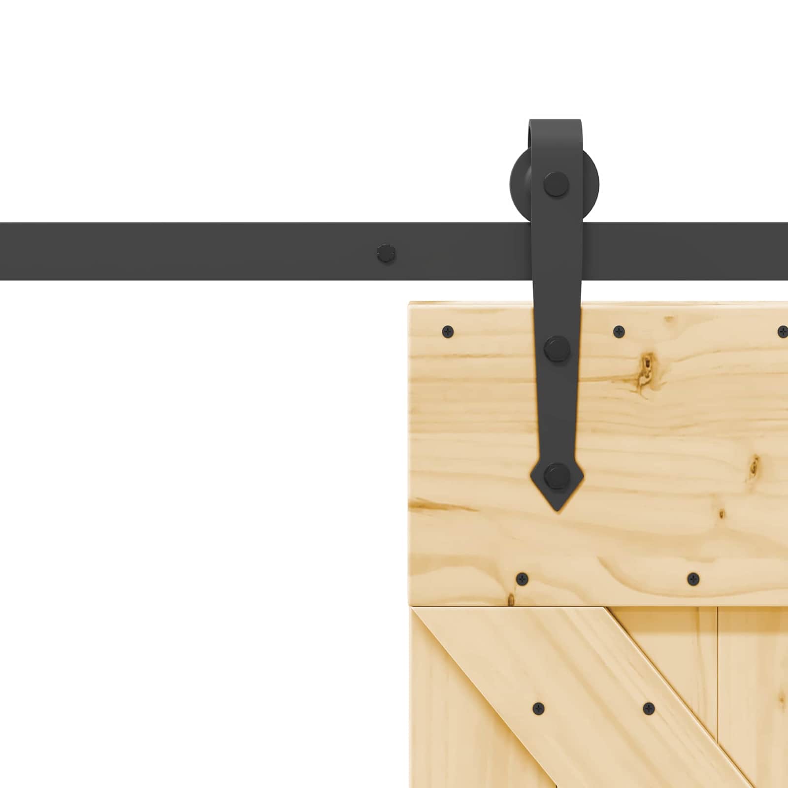 Klizna vrata NARVIK Prirodna i crna 70 x 210 cm (213,5 cm)