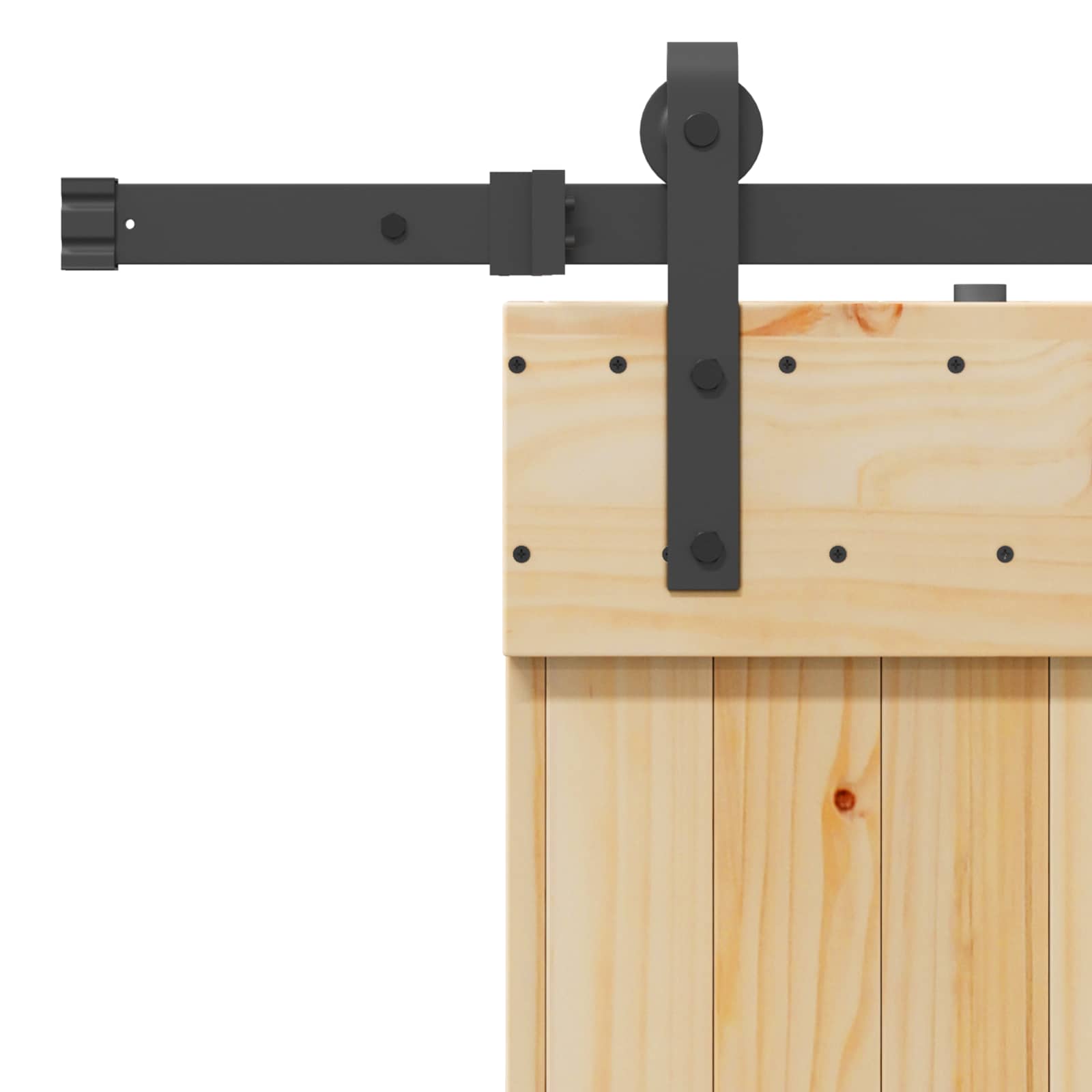 Klizna vrata NARVIK Prirodna i crna 80 x 210 cm (213,5 cm)