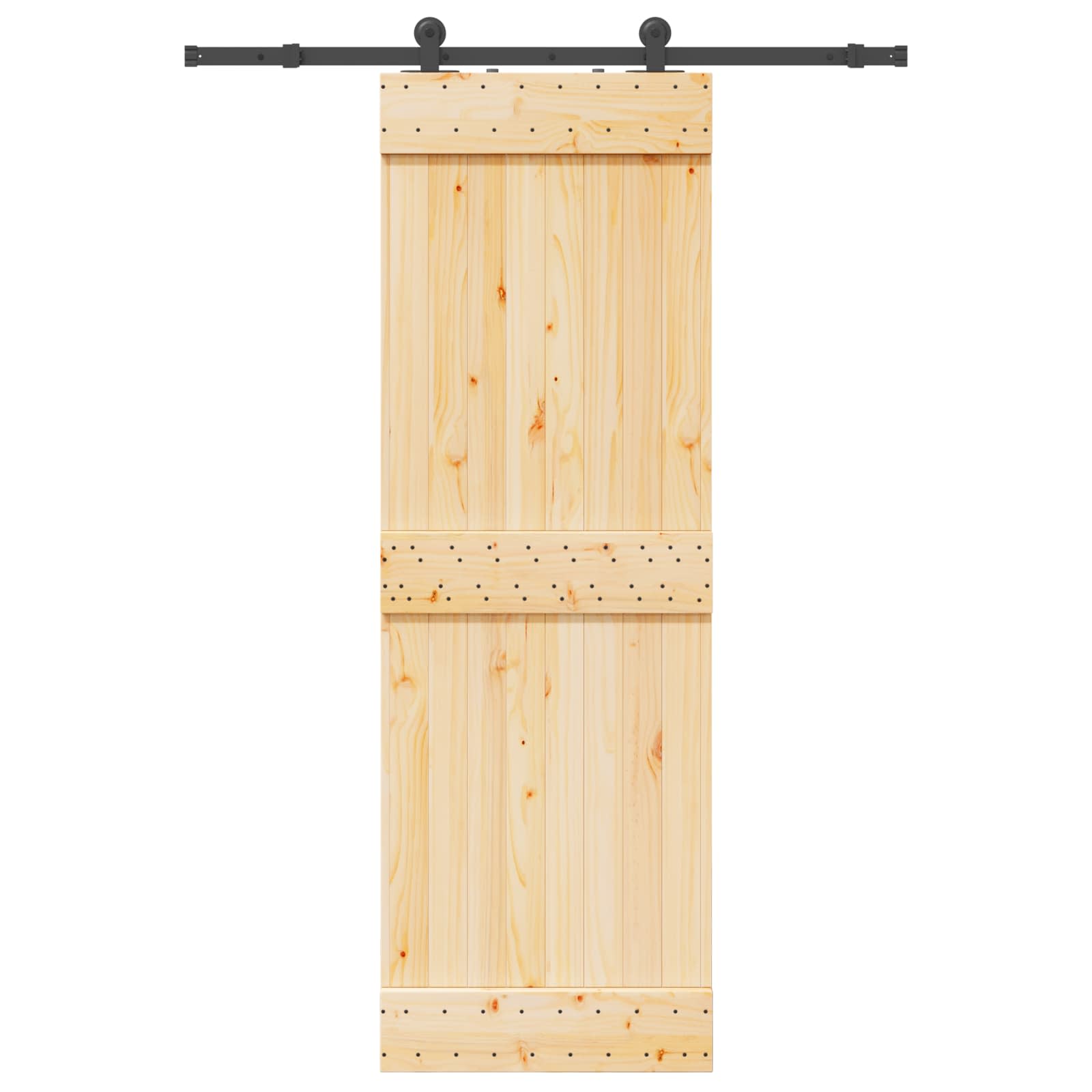 Klizna vrata NARVIK Prirodna i crna 70 x 210 cm (152,5 cm)