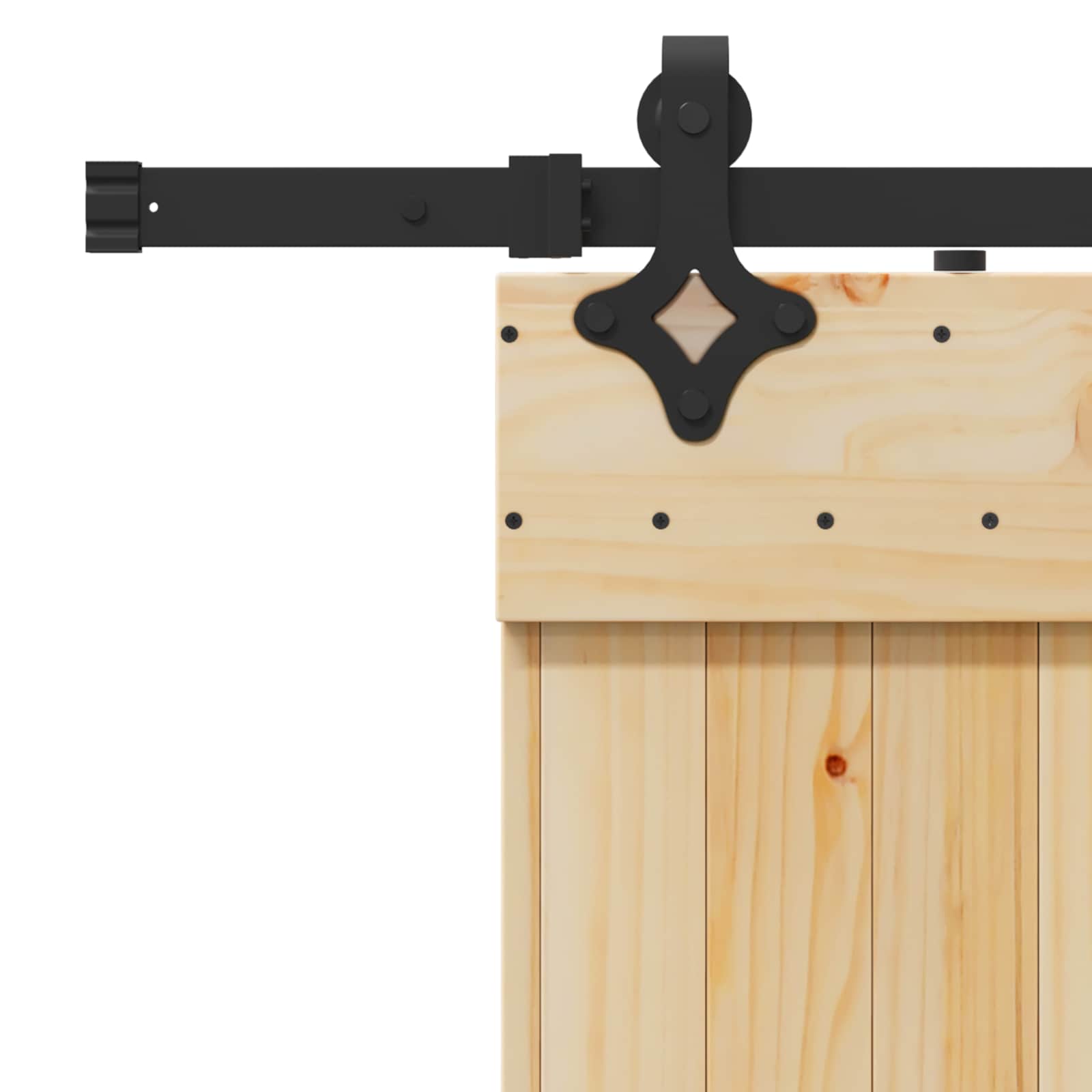 Klizna vrata NARVIK Prirodna i crna 80 x 210 cm (213,5 cm)