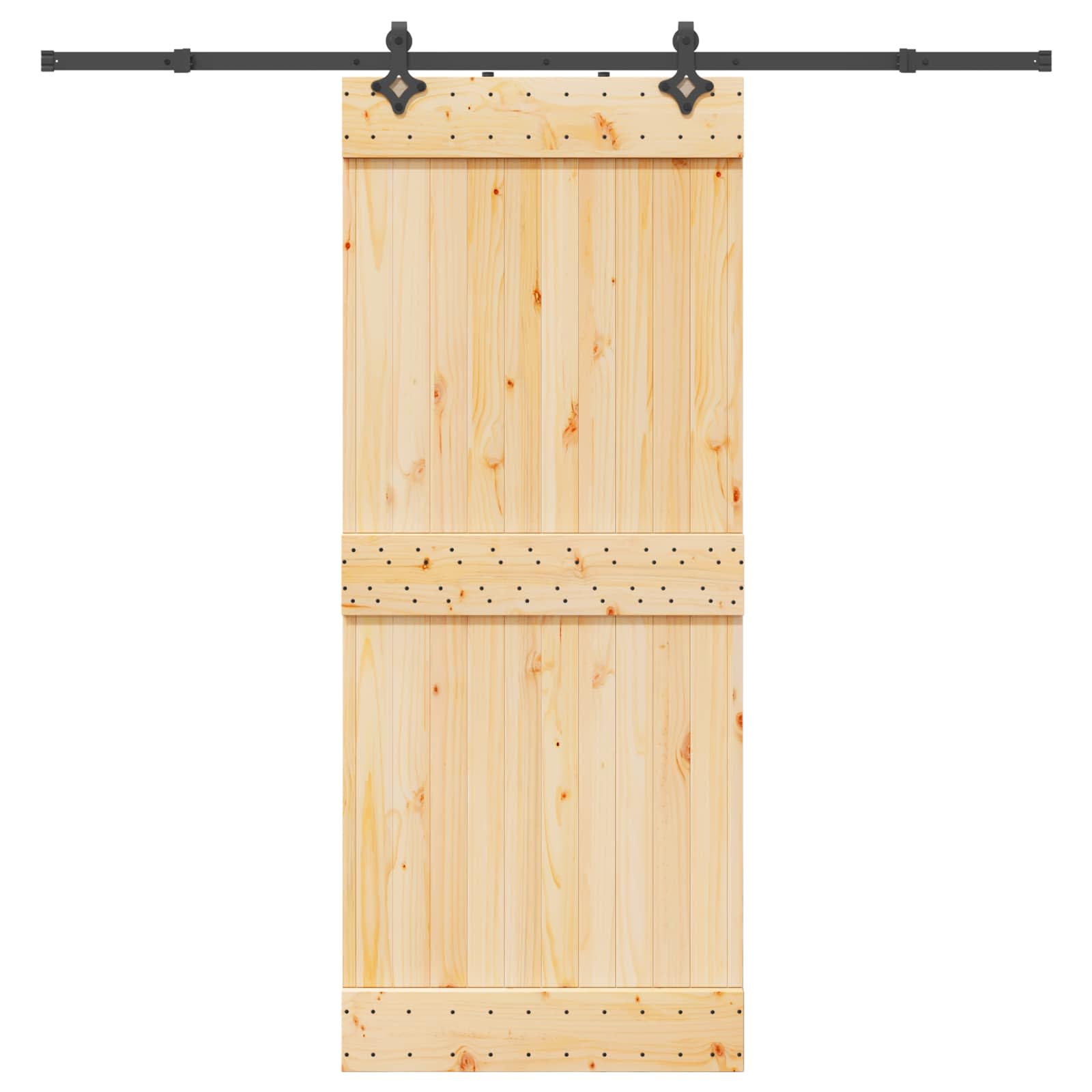 Klizna vrata NARVIK Prirodna i crna 85 x 210 cm (213,5 cm)