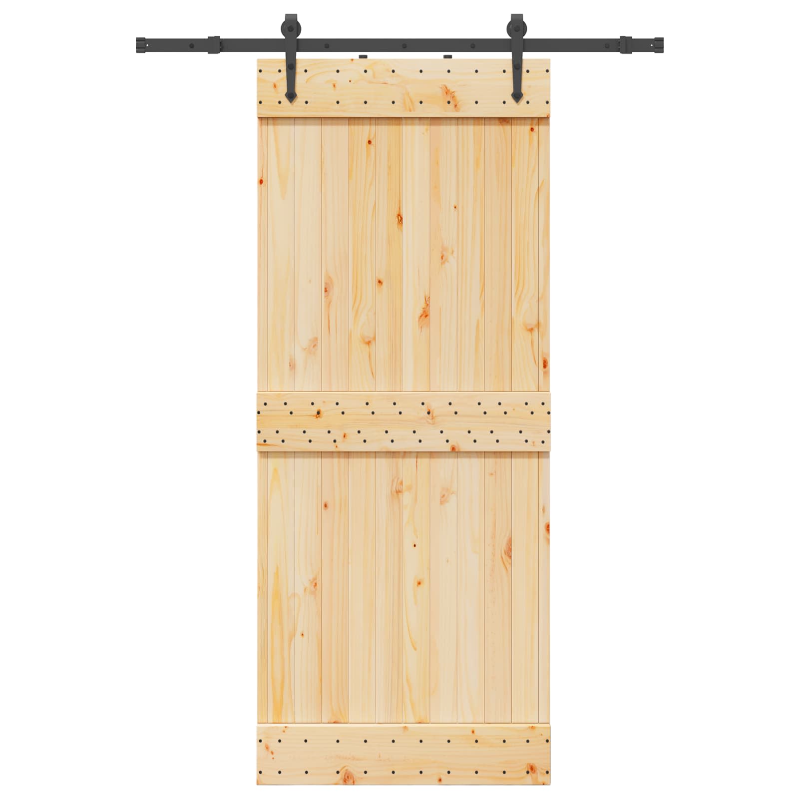 Klizna vrata NARVIK Prirodna i crna 85 x 210 cm (152,5 cm)