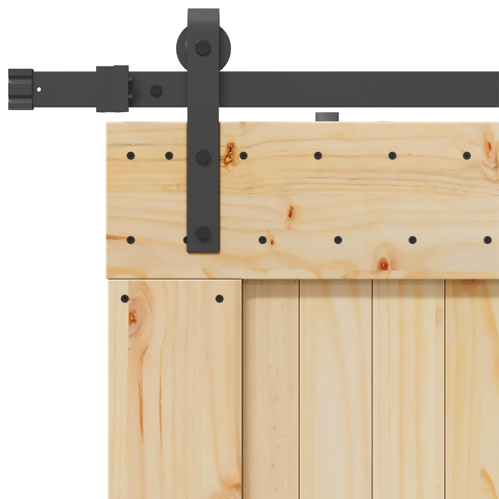 Klizna vrata NARVIK Prirodna i crna 80 x 210 cm (152,5 cm)