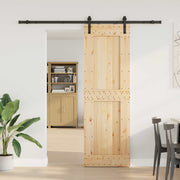 Klizna vrata NARVIK 70 x 210 cm (213,5 cm) Prirodna i crna