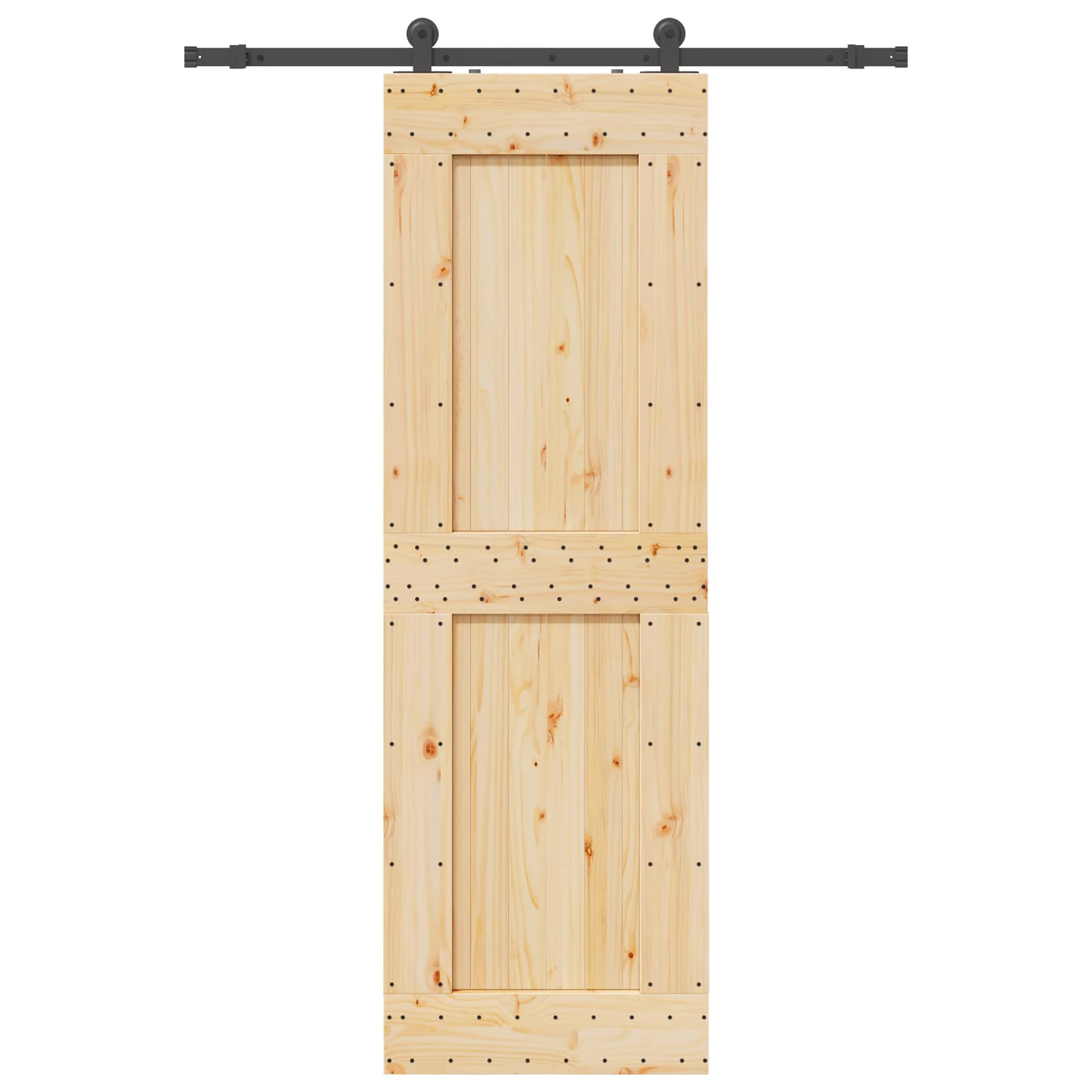 Klizna vrata NARVIK Prirodna i crna 70 x 210 cm (152,5 cm)