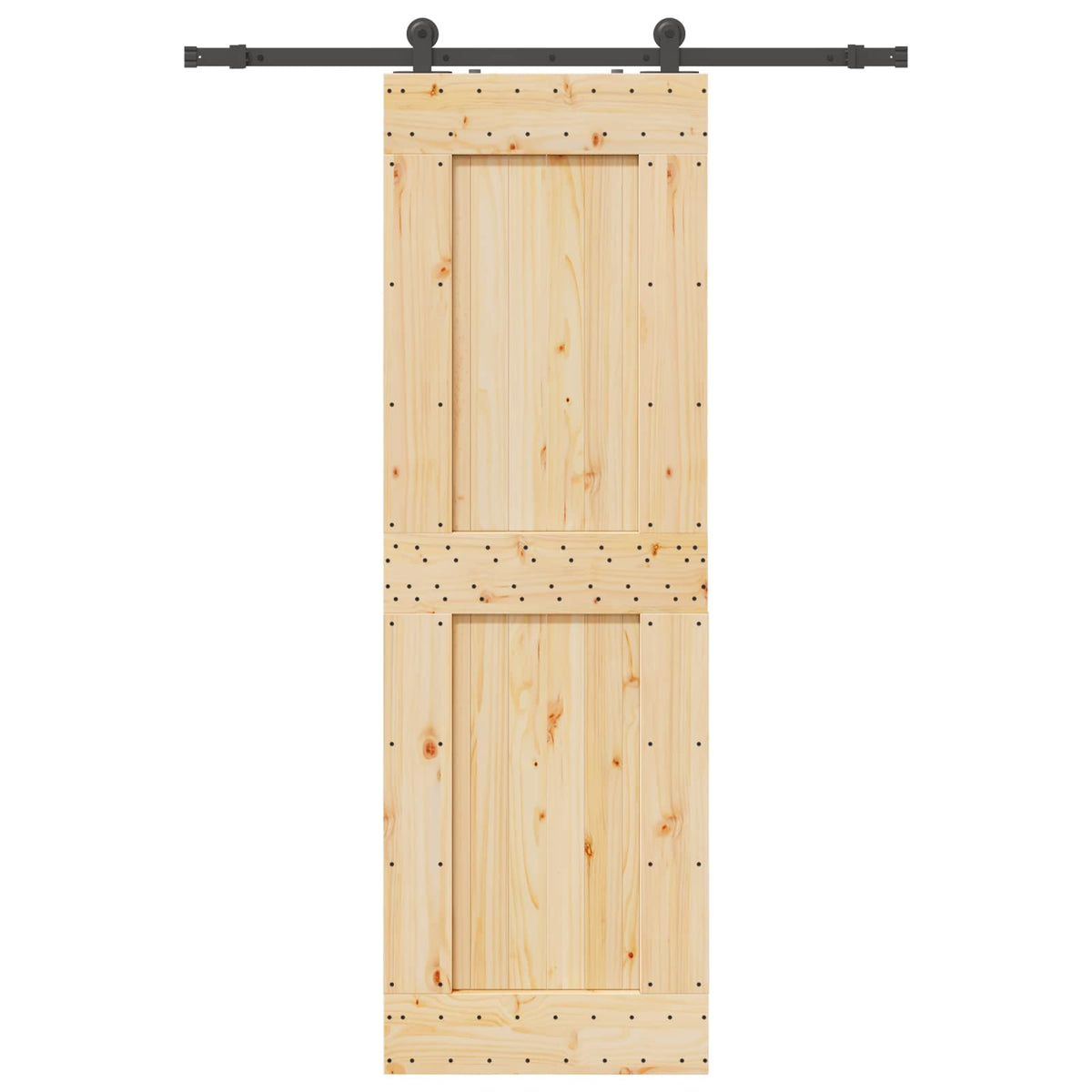 Klizna vrata NARVIK Prirodna i crna 70 x 210 cm (152,5 cm)