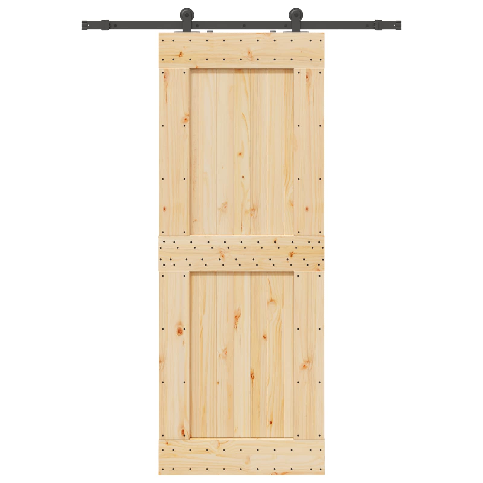 Klizna vrata NARVIK Prirodna i crna 85 x 210 cm (152,5 cm)