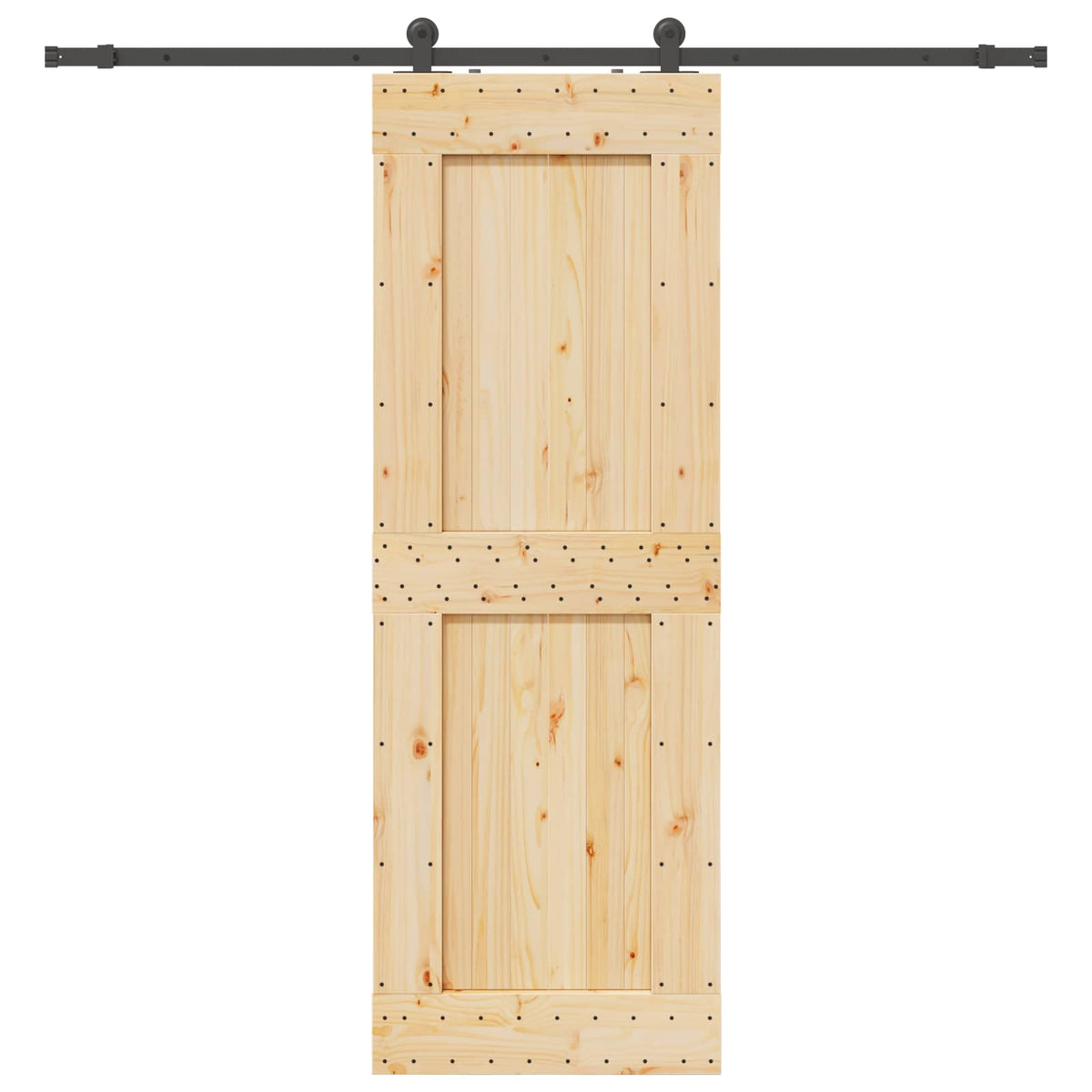 Klizna vrata NARVIK Prirodna i crna 80 x 210 cm (213,5 cm)