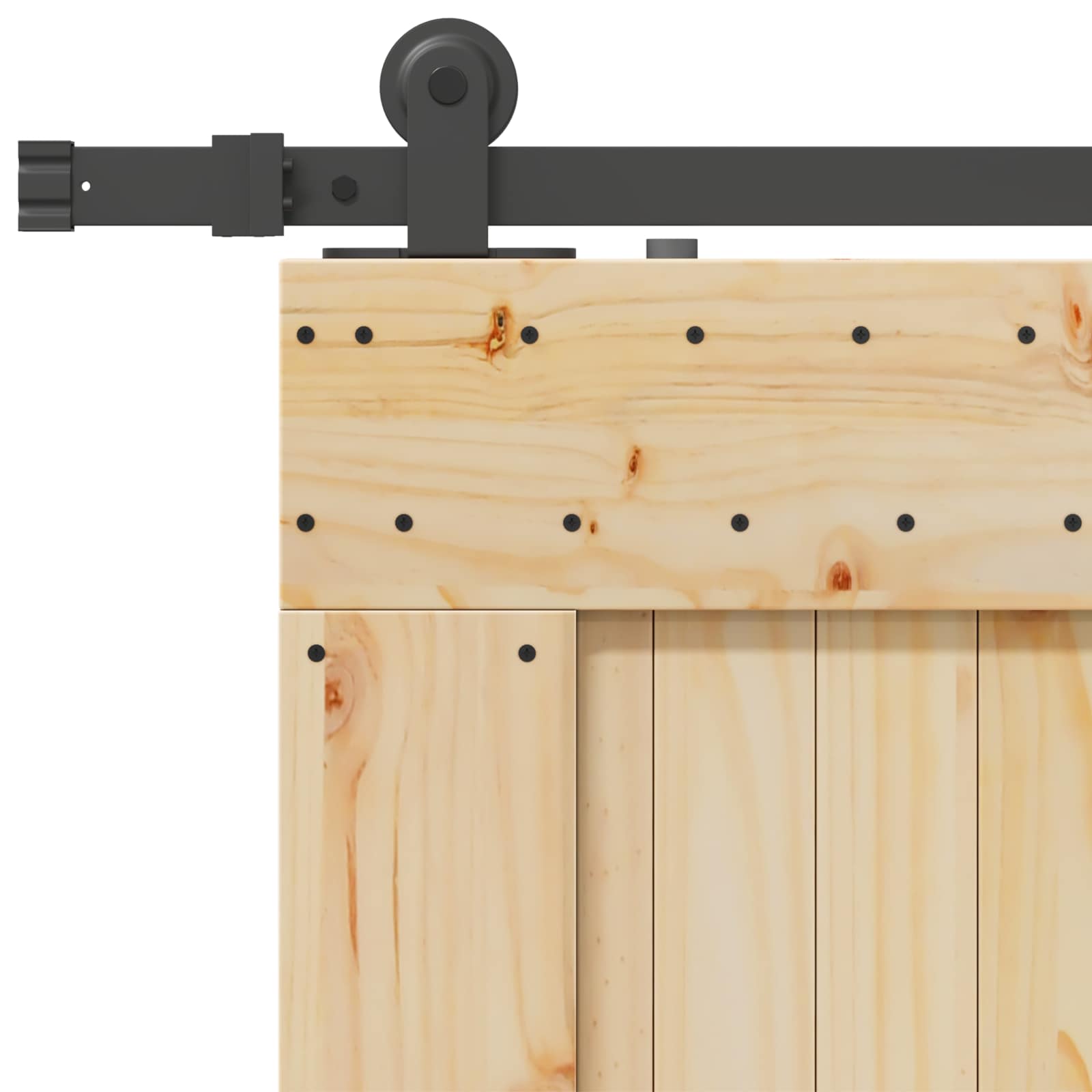 Klizna vrata NARVIK Prirodna i crna 90 x 210 cm (213,5 cm)