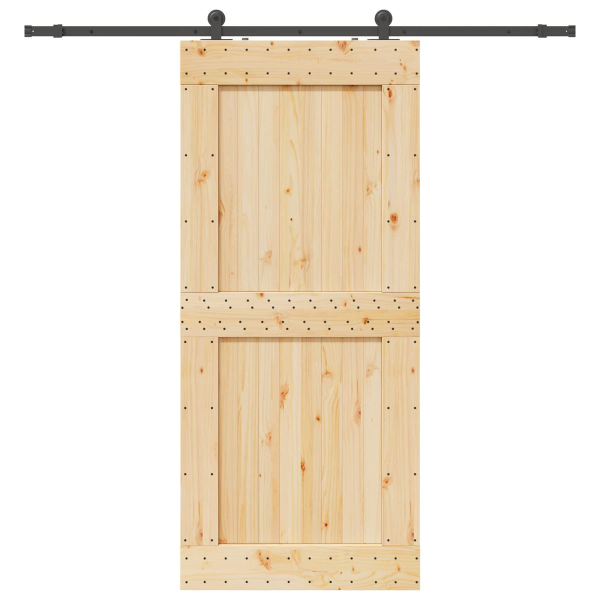 Klizna vrata NARVIK Prirodna i crna 100 x 210 cm (213,5 cm)