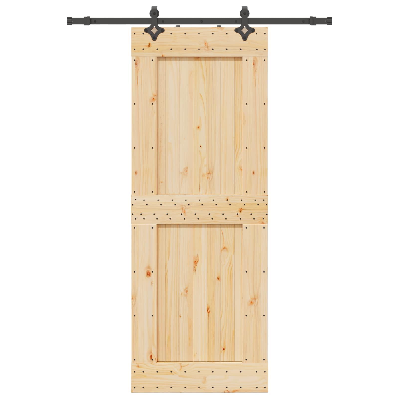 Klizna vrata NARVIK Prirodna i crna 85 x 210 cm (152,5 cm)