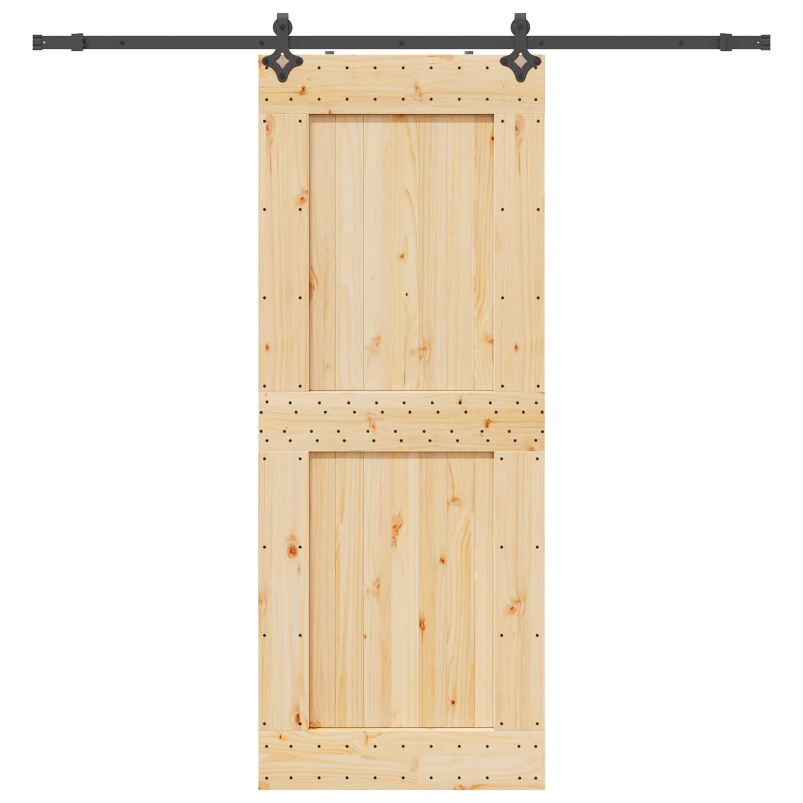 Klizna vrata NARVIK Prirodna i crna 90 x 210 cm (213,5 cm)
