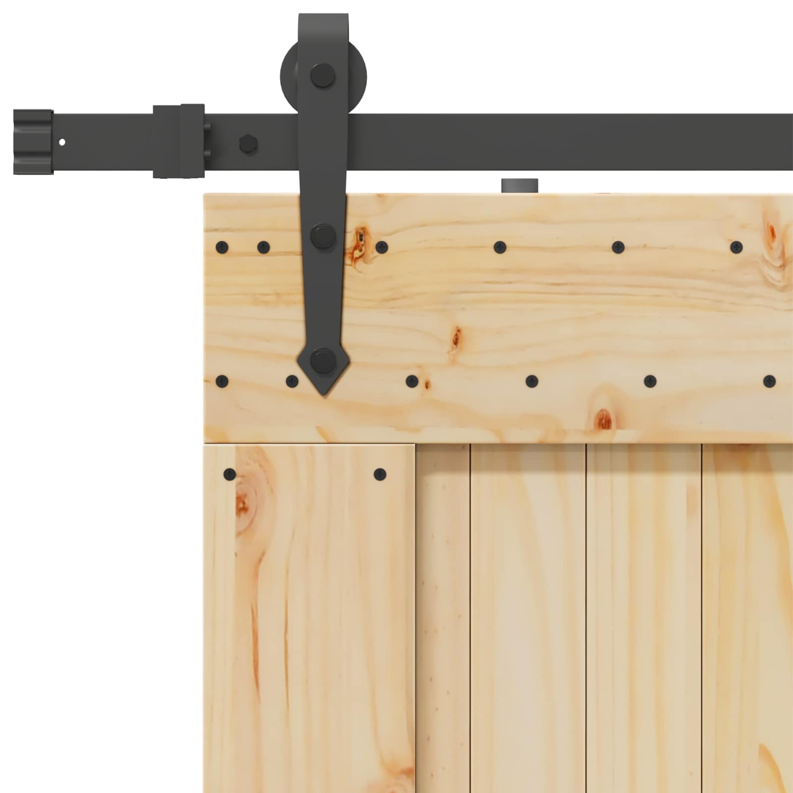 Klizna vrata NARVIK Prirodna i crna 70 x 210 cm (152,5 cm)