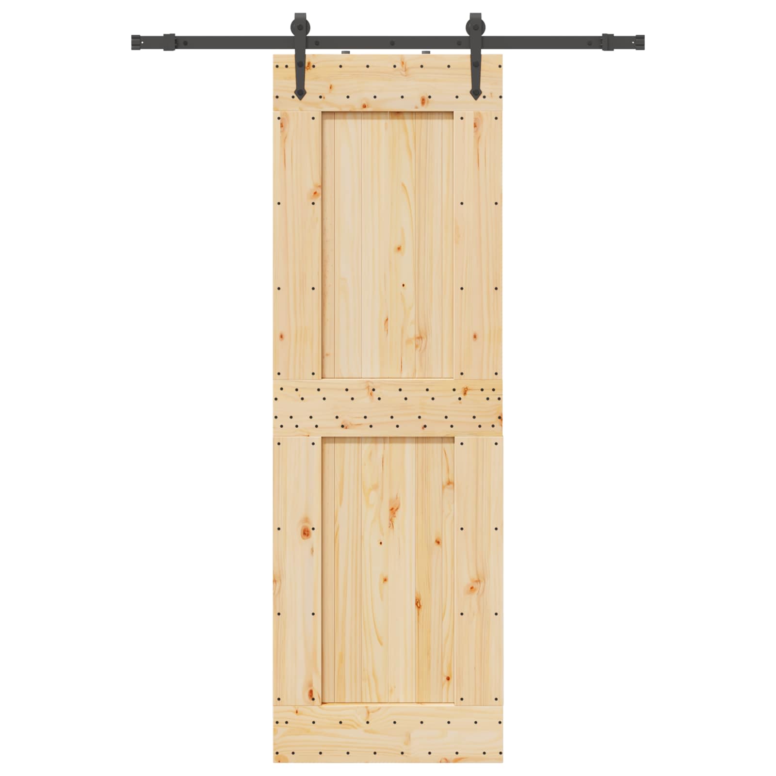 Klizna vrata NARVIK Prirodna i crna 70 x 210 cm (152,5 cm)
