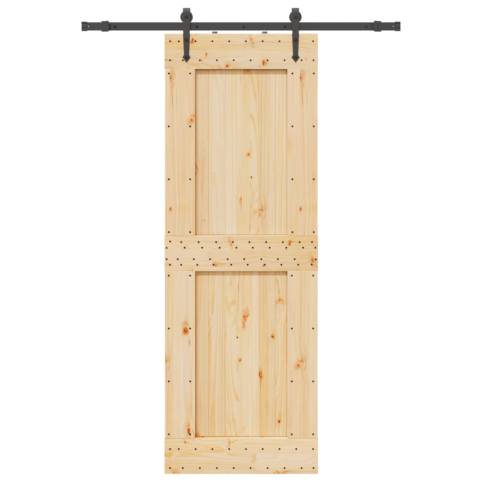 Klizna vrata NARVIK Prirodna i crna 80 x 210 cm (152,5 cm)