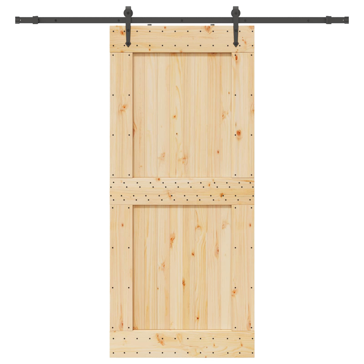 Klizna vrata NARVIK Prirodna i crna 100 x 210 cm (213,5 cm)