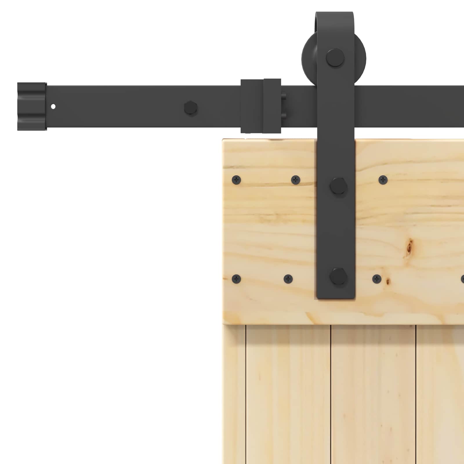 Klizna vrata NARVIK Prirodna i crna 80 x 210 cm (152,5 cm)