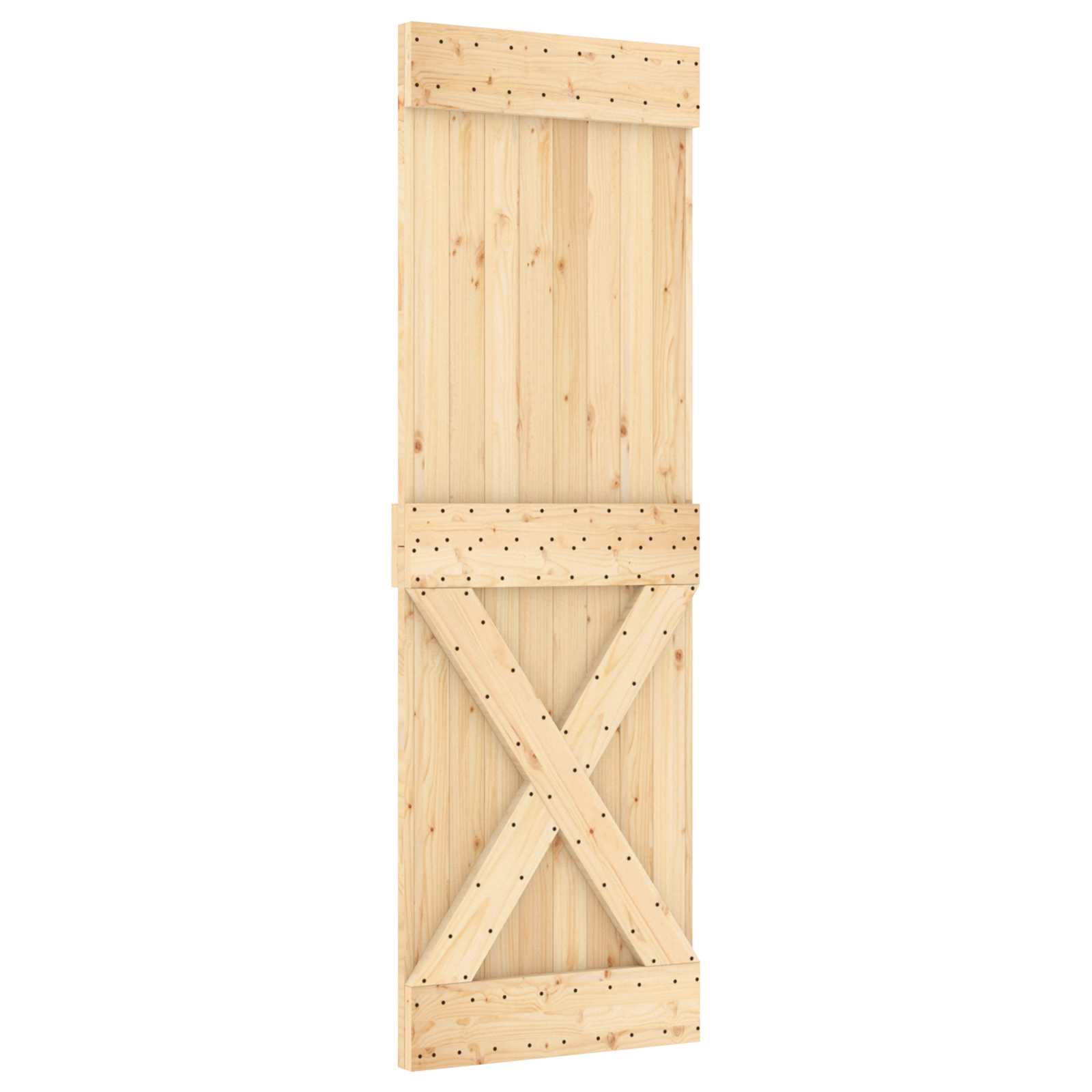 Klizna vrata NARVIK Prirodna i crna 70 x 210 cm (213,5 cm)