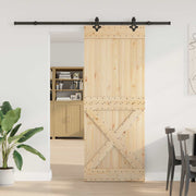 Klizna vrata NARVIK Prirodna i crna 90 x 210 cm (213,5 cm)