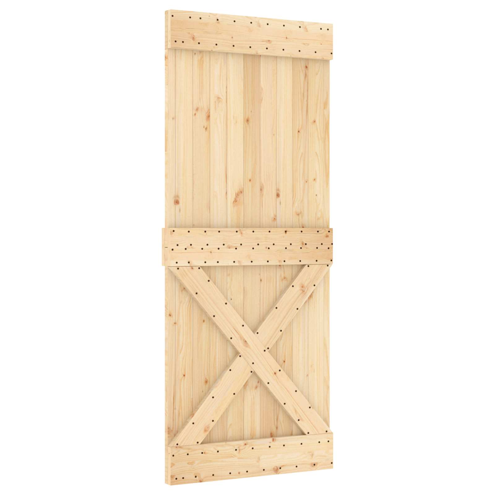 Klizna vrata NARVIK Prirodna i crna 85 x 210 cm (152,5 cm)