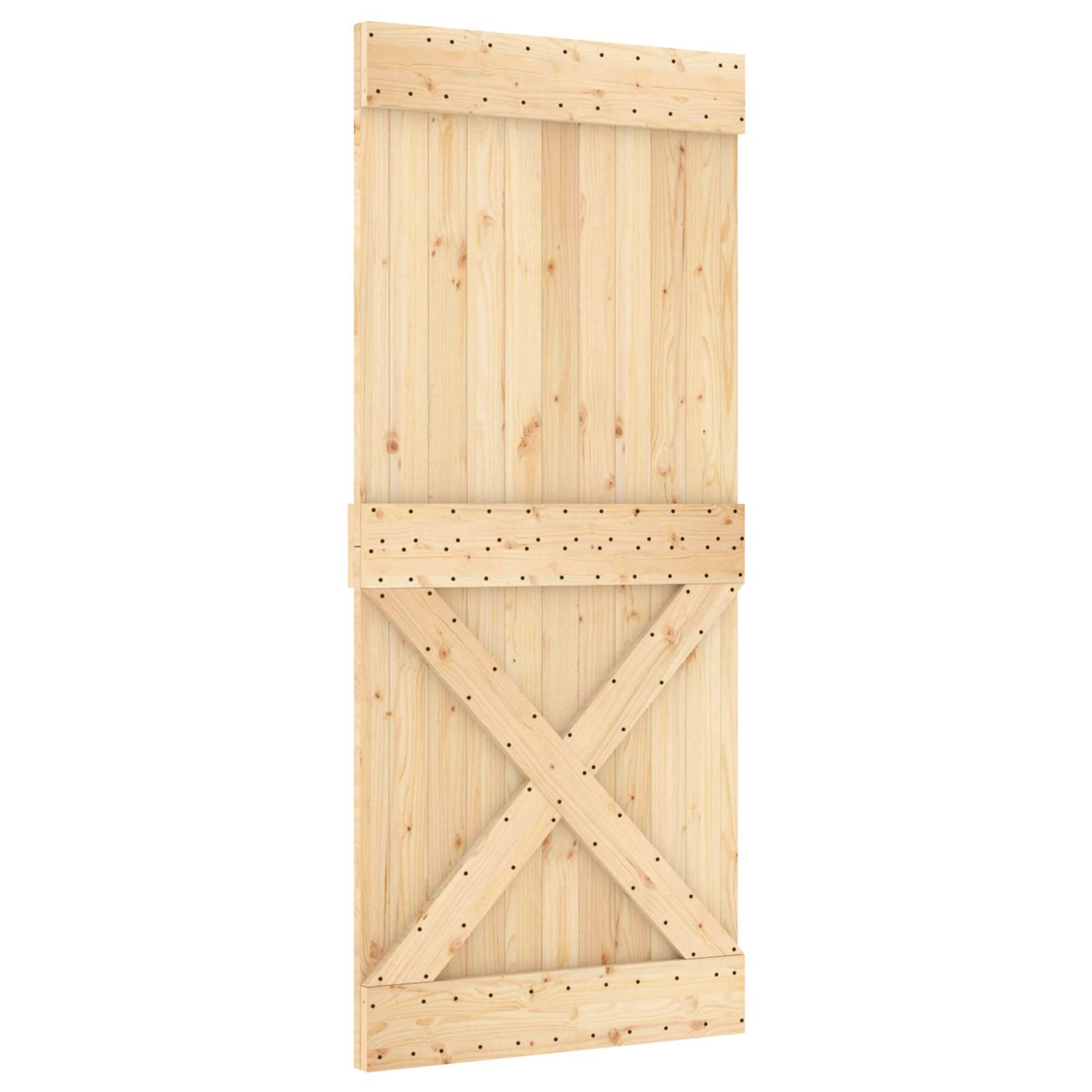 Klizna vrata NARVIK Prirodna i crna 90 x 210 cm (213,5 cm)