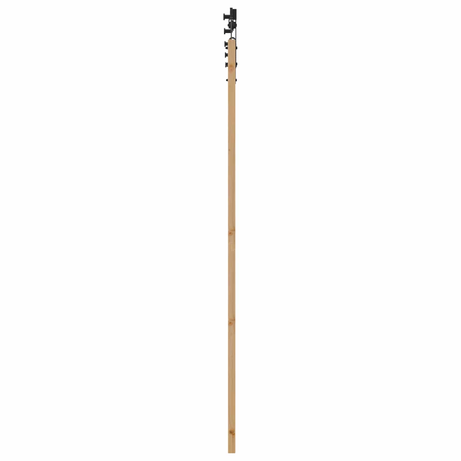 Klizna vrata Prirodna i crna 86 x 211 cm Masivna borovina