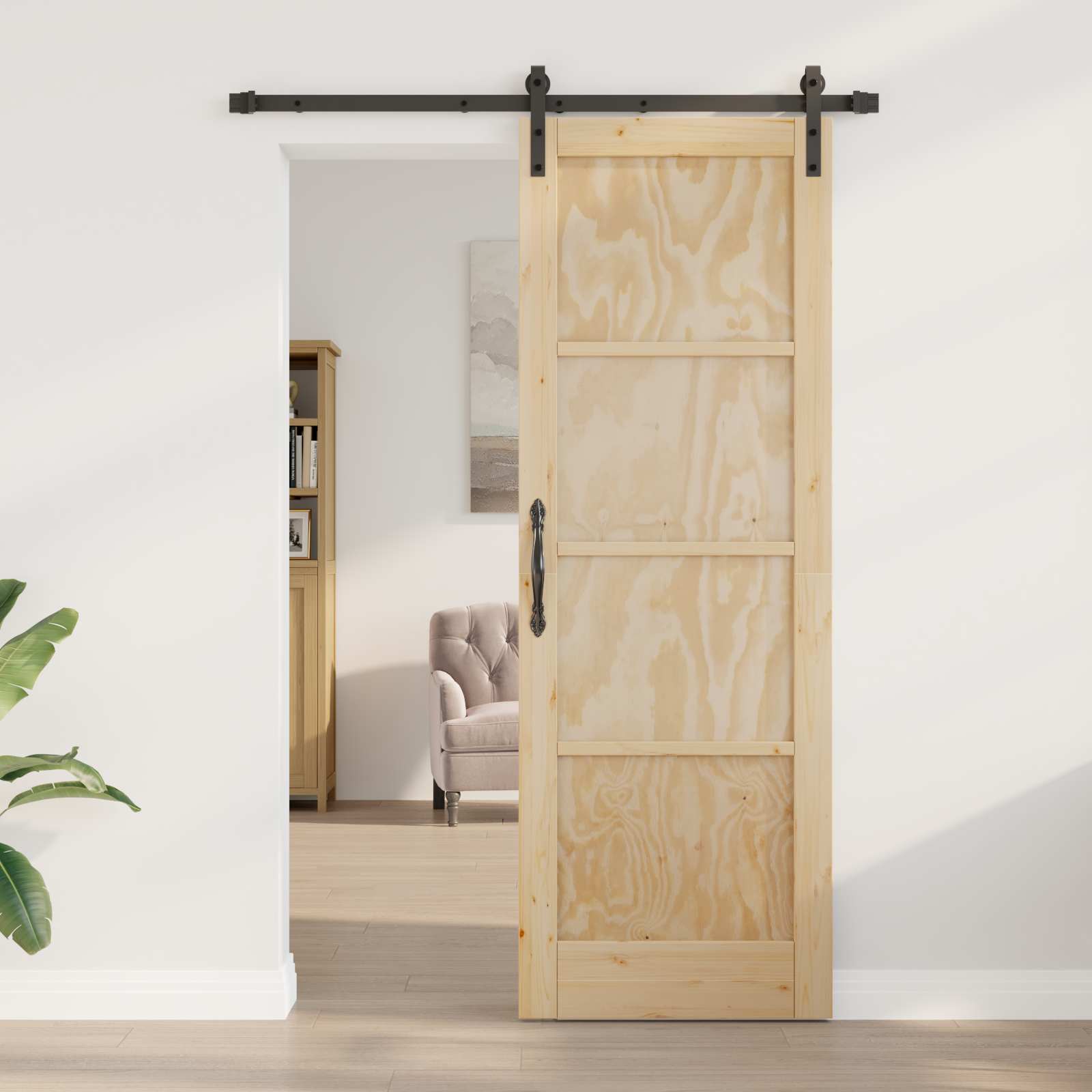 Klizna vrata Prirodna 73,5 x 211 cm Masivna borovina
