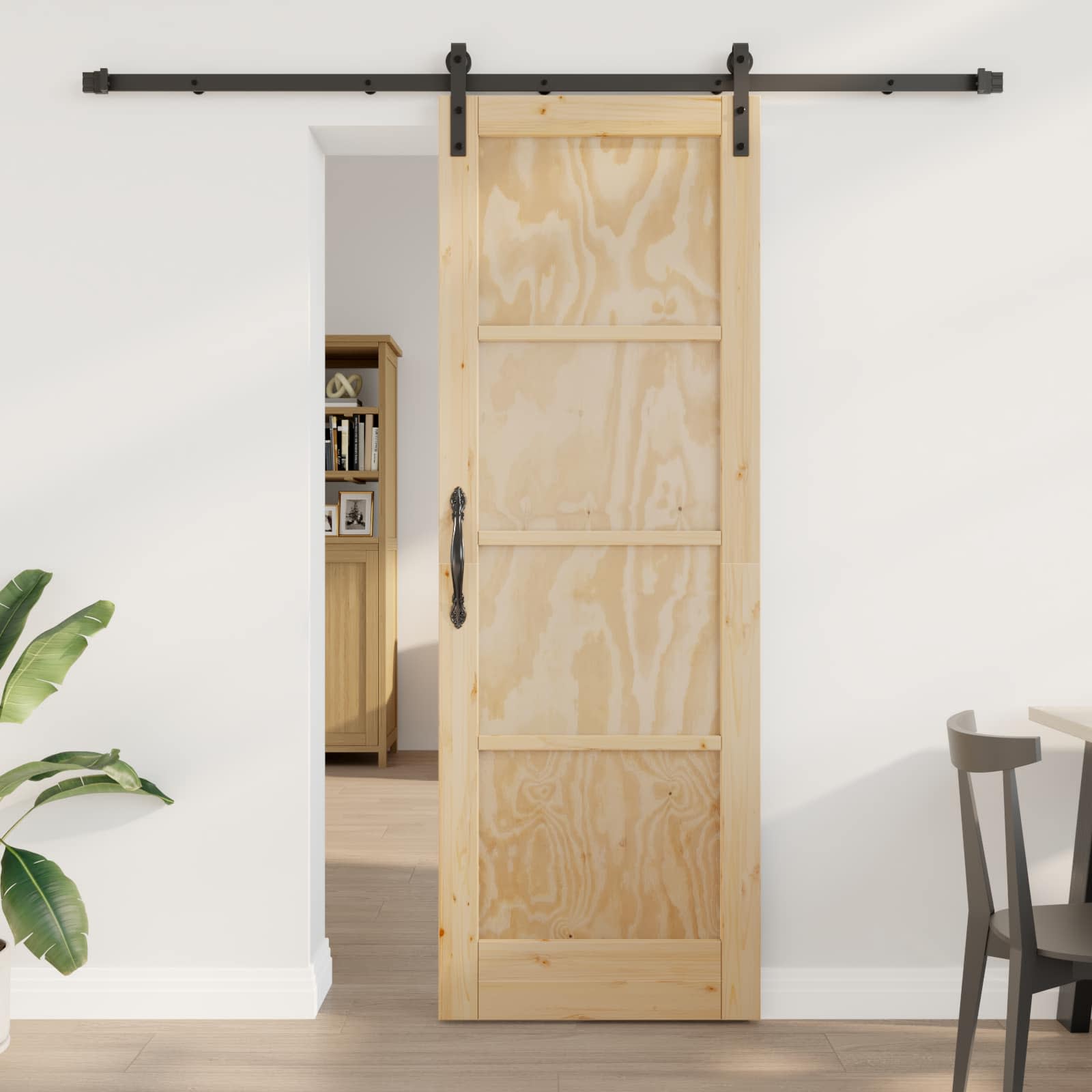 Klizna vrata Prirodna 73,5 x 211 cm Masivna borovina