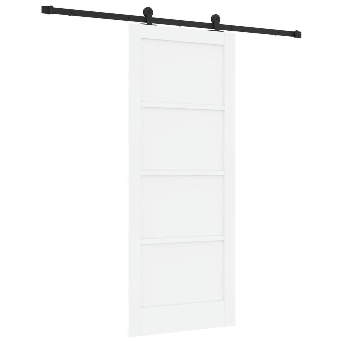 Klizna vrata Bijela i crna 83 x 202 cm Masivna borovina