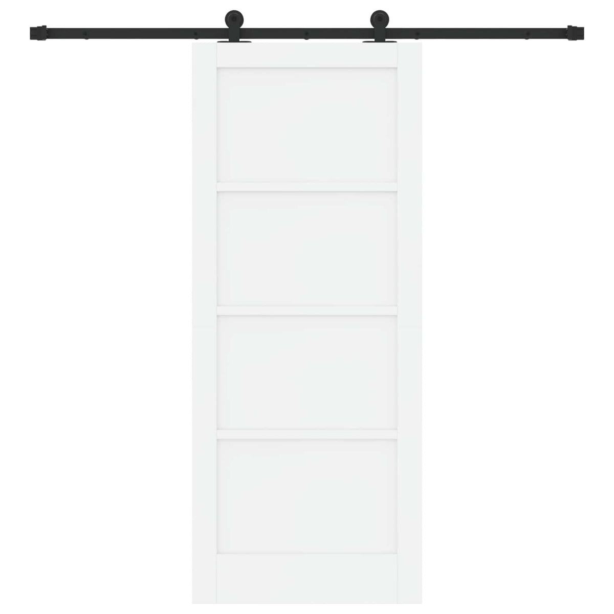 Klizna vrata Bijela i crna 83 x 202 cm Masivna borovina