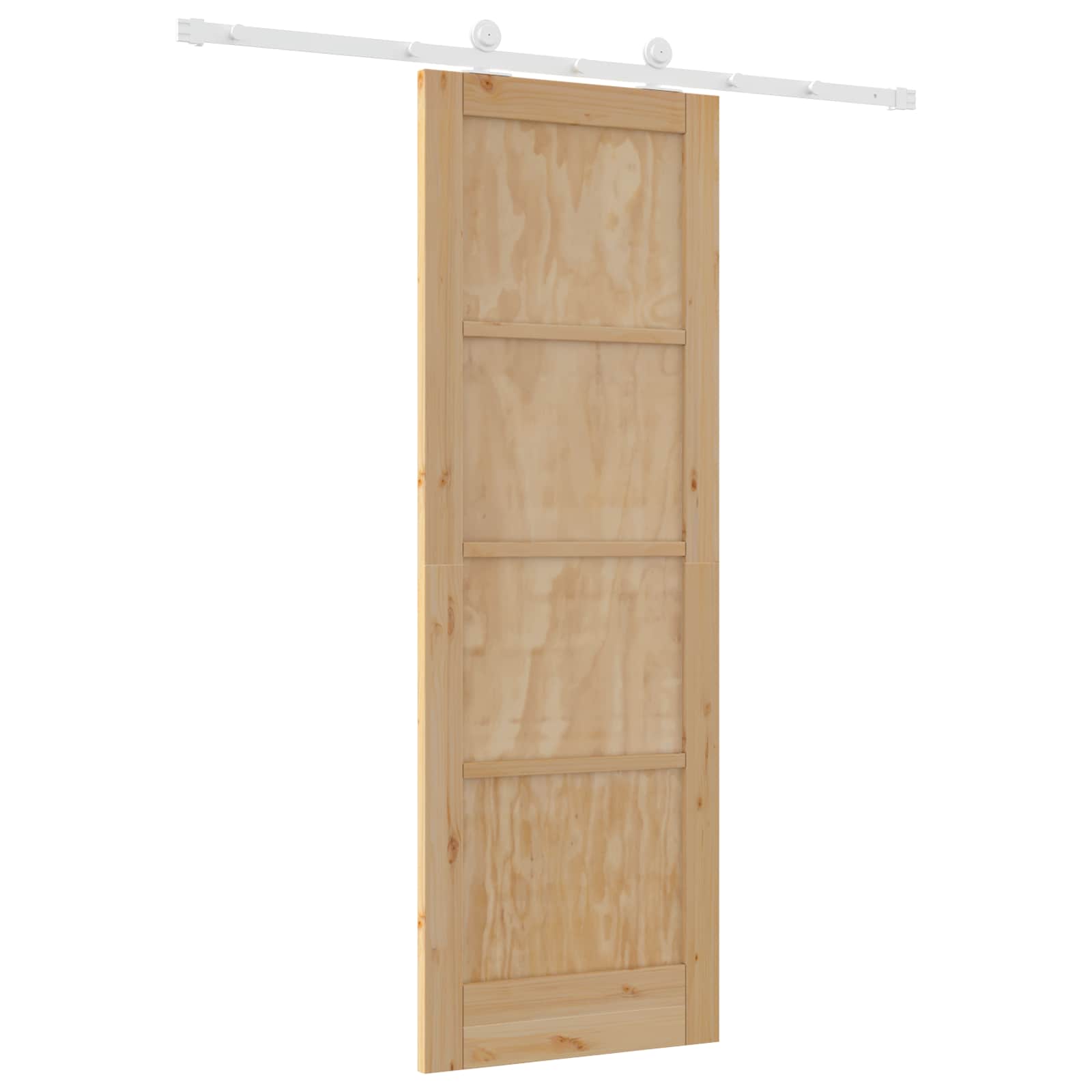 Klizna vrata Prirodna i bijela 73,5 x 211 cm Masivna borovina