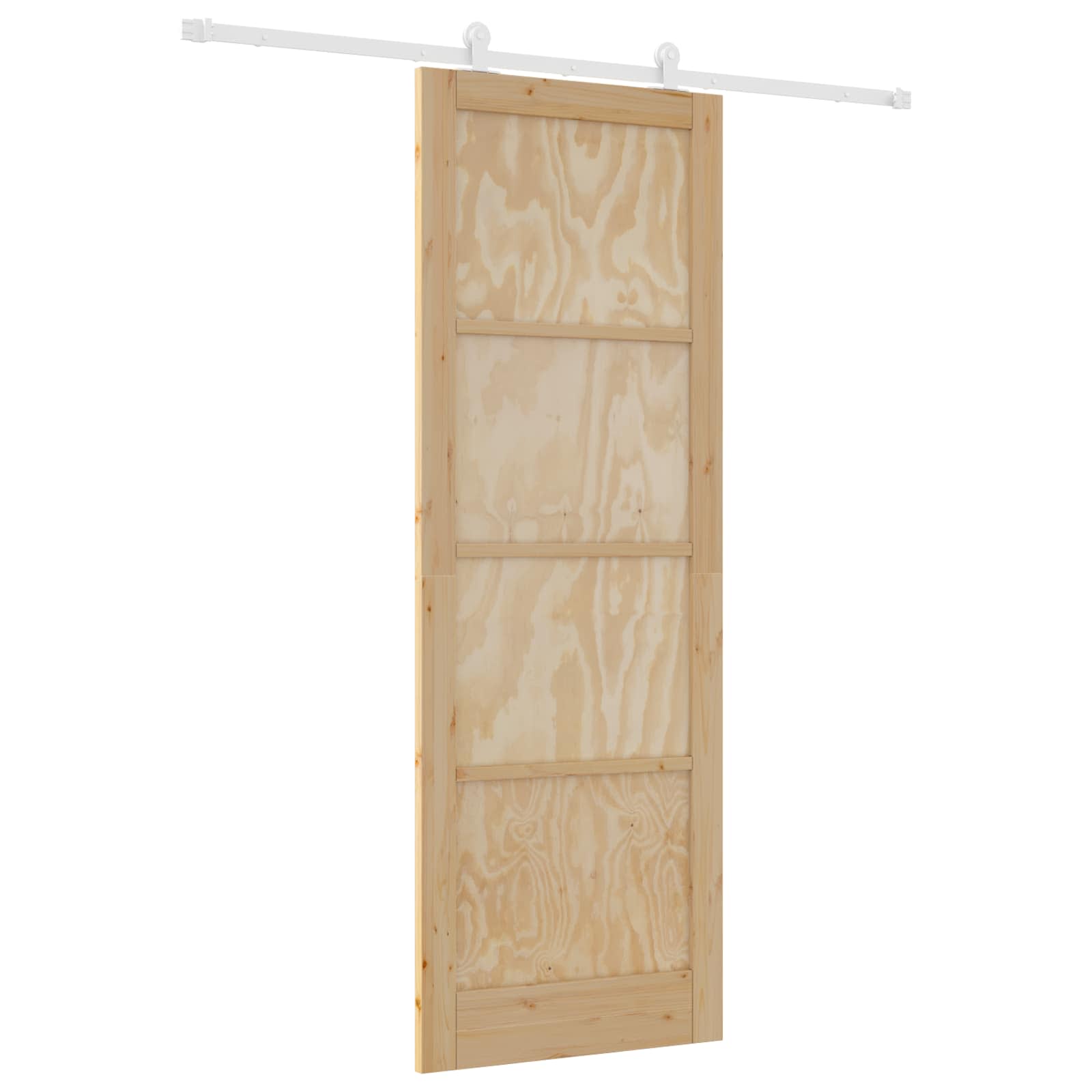 Klizna vrata Prirodna i bijela 83 x 232 cm Masivna borovina