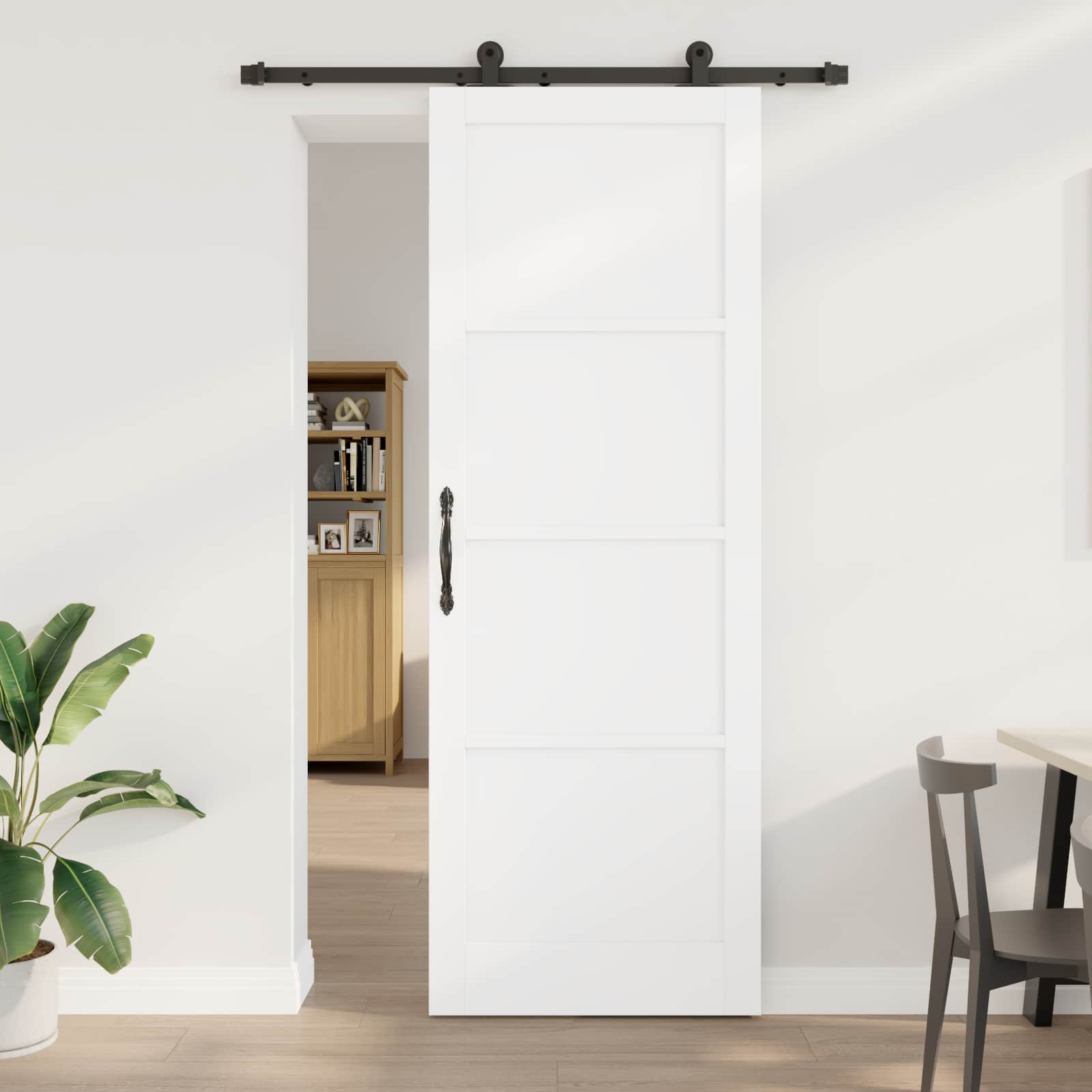 Klizna vrata ORKDAL Bijela 83 x 232 cm Masivna borovina