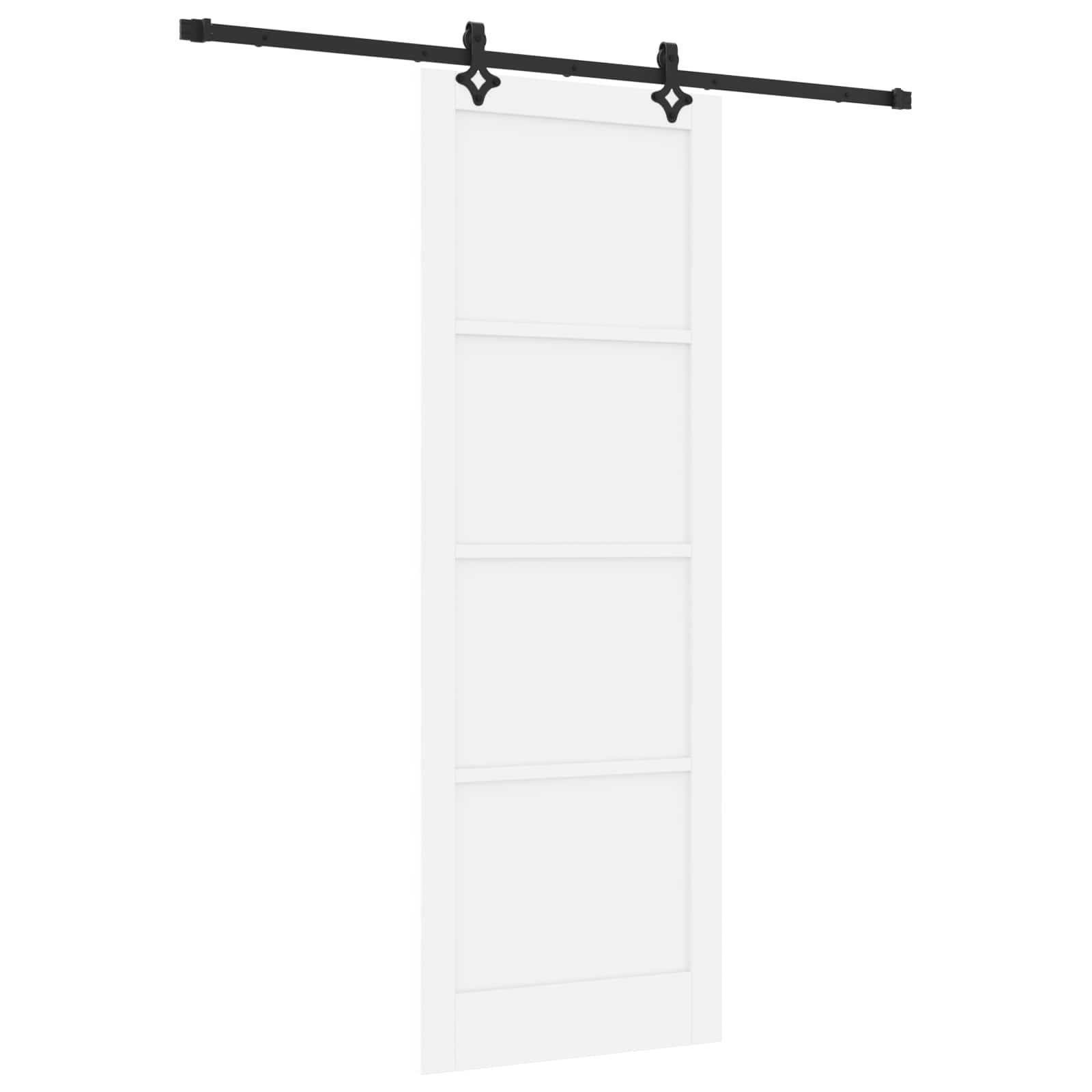 Klizna vrata Bijela i crna 83 x 232 cm Masivna borovina
