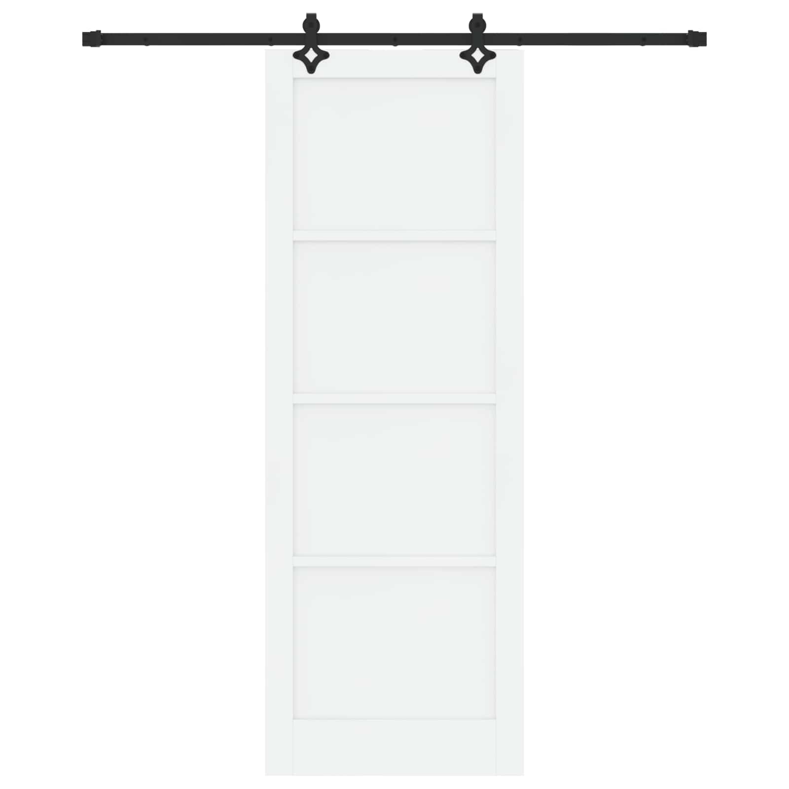 Klizna vrata Bijela i crna 83 x 232 cm Masivna borovina