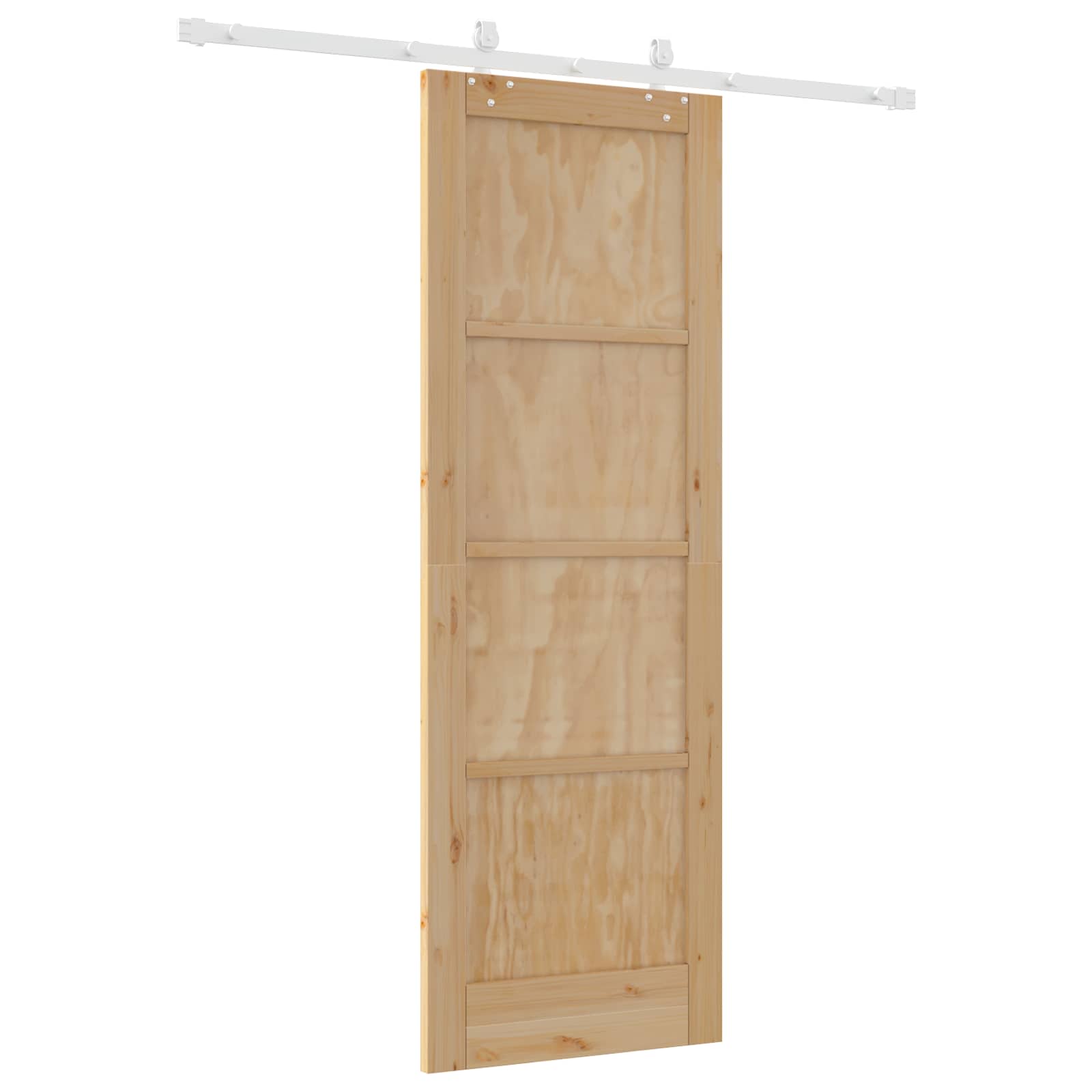 Klizna vrata Prirodna i bijela 73,5 x 211 cm Masivna borovina