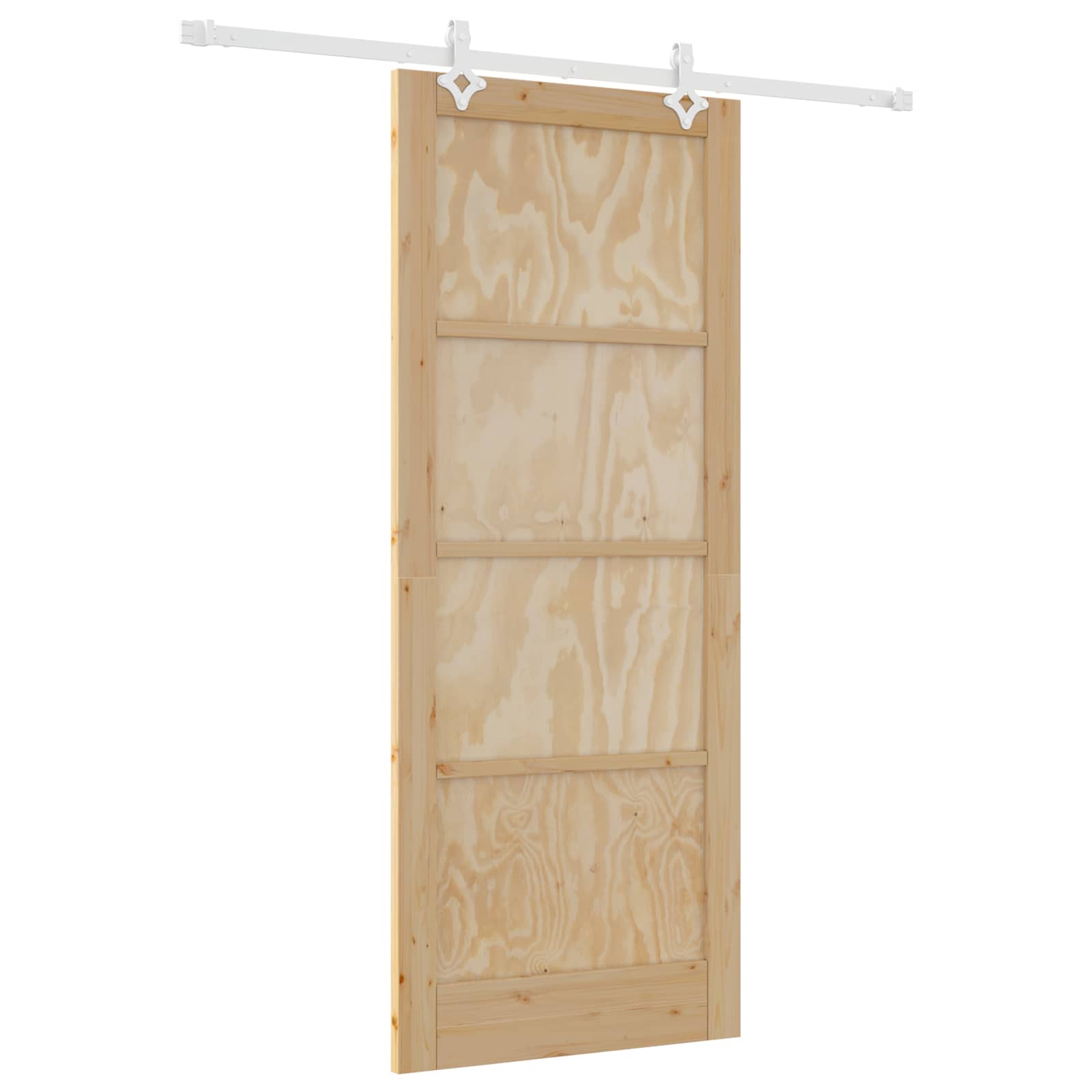 Klizna vrata Prirodna i bijela 86 x 211 cm Masivna borovina