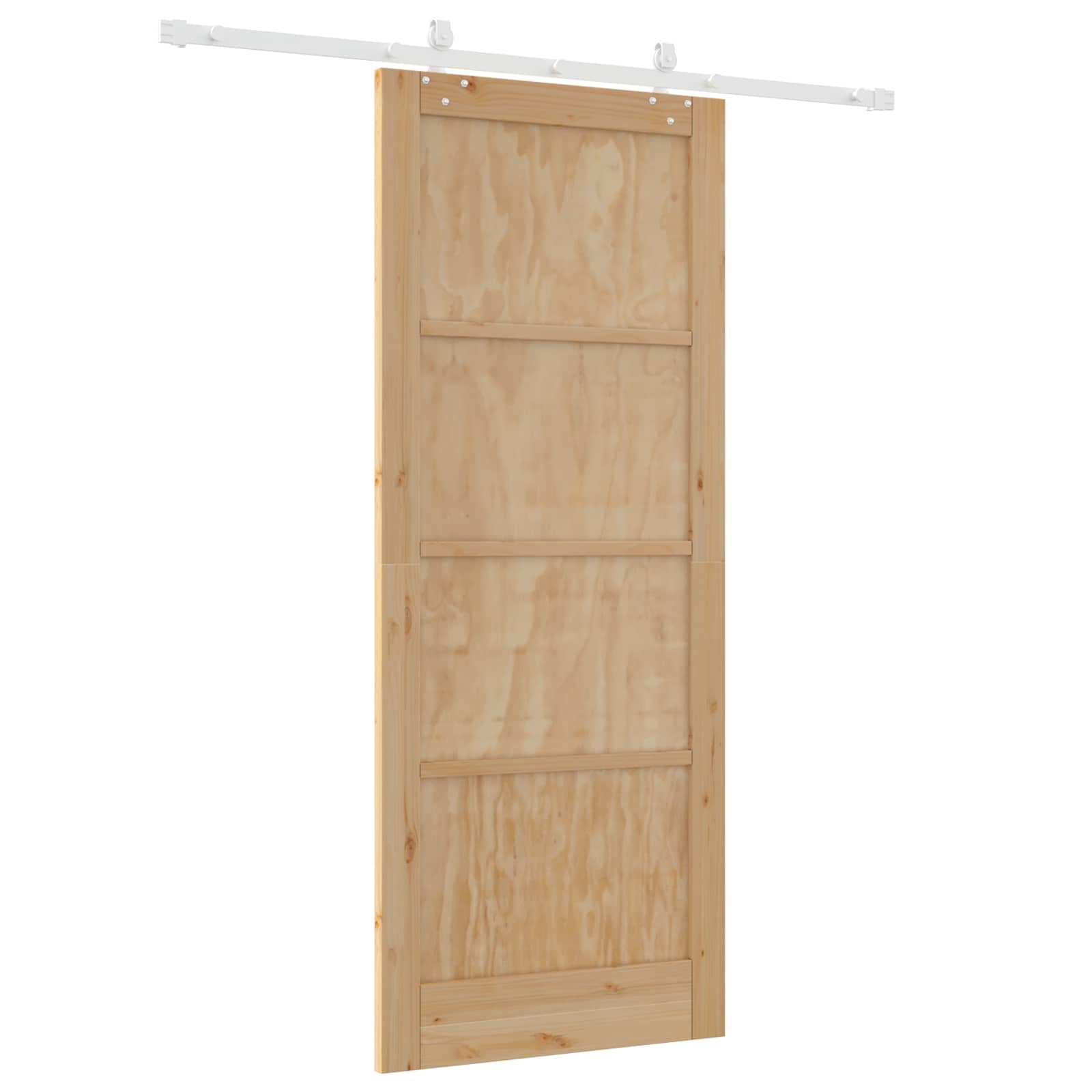 Klizna vrata Prirodna i bijela 86 x 211 cm Masivna borovina