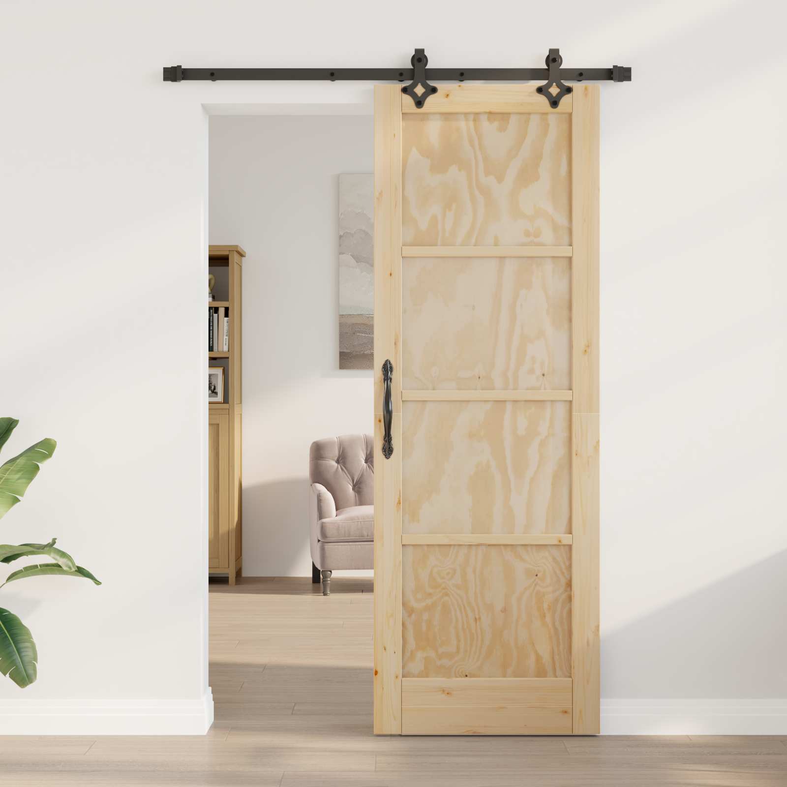 Klizna vrata ORKDAL Prirodna 73,5 x 211 cm Masivna borovina