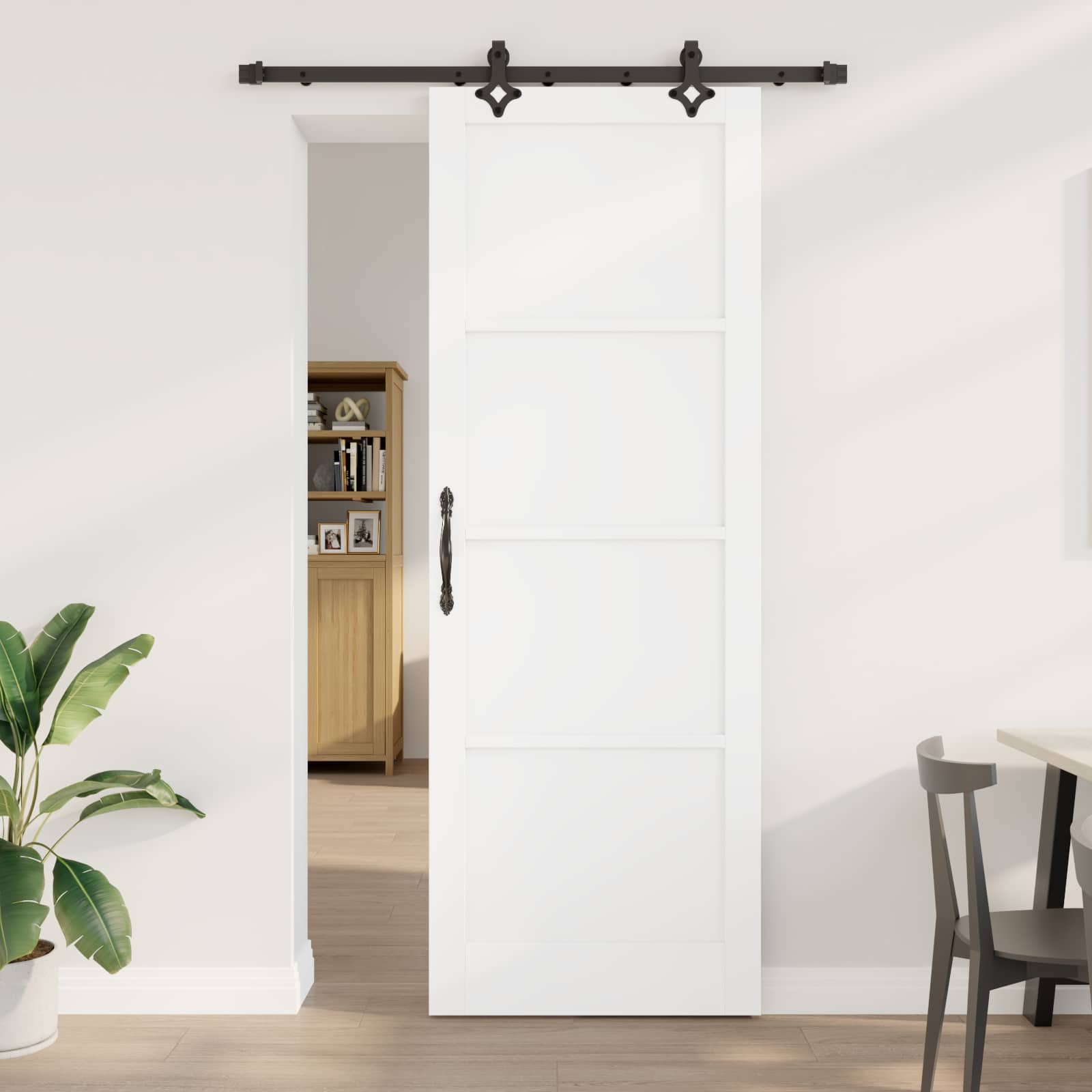 Klizna vrata ORKDAL Bijela 83 x 232 cm Masivna borovina