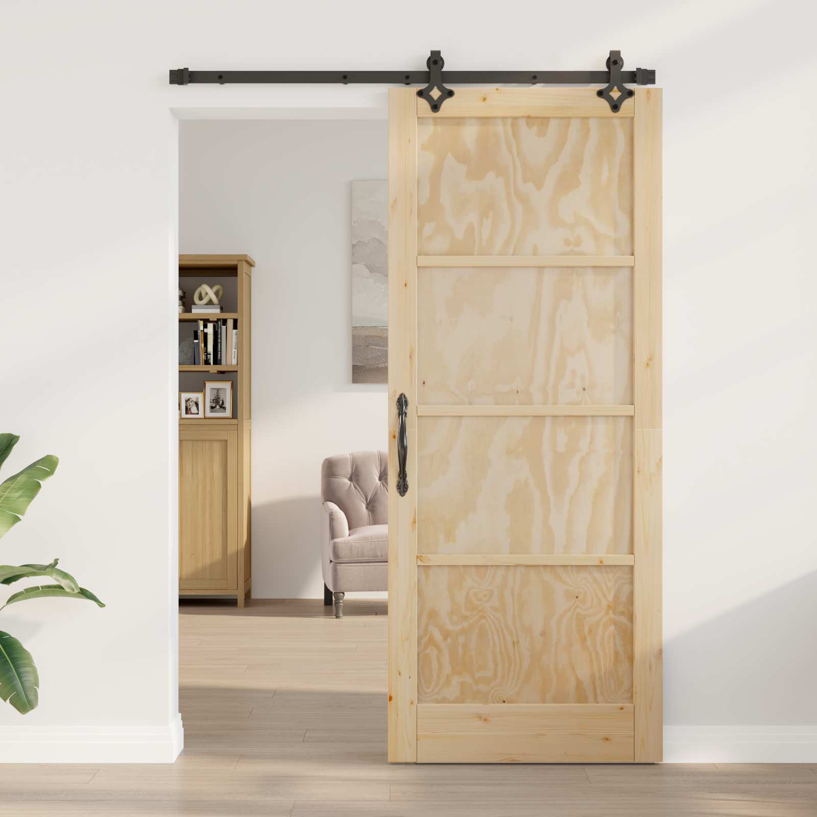 Klizna vrata ORKDAL Prirodna 86 x 211 cm Masivna borovina