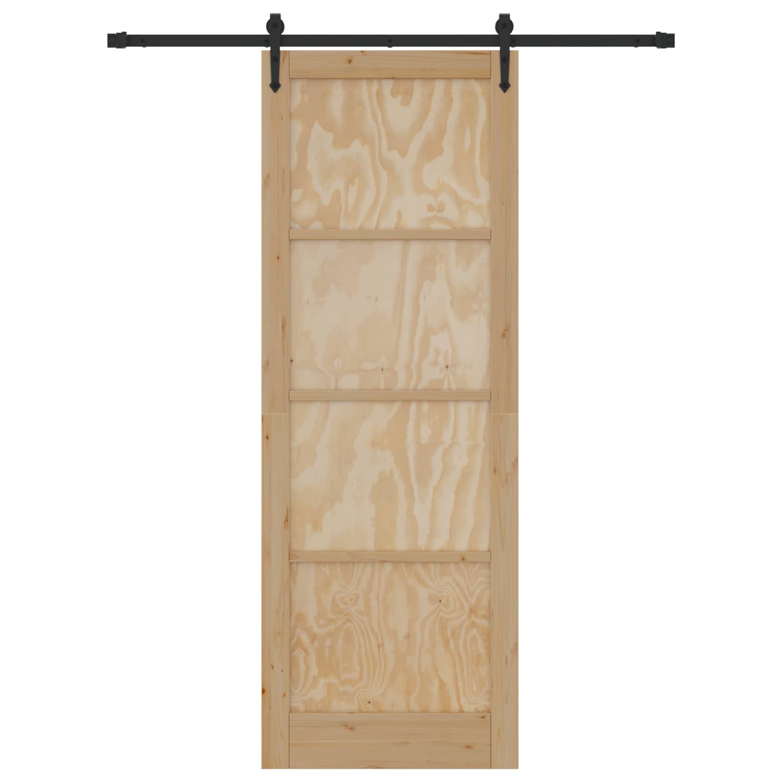 Klizna vrata ORKDAL Prirodna i crna 83 x 232 cm