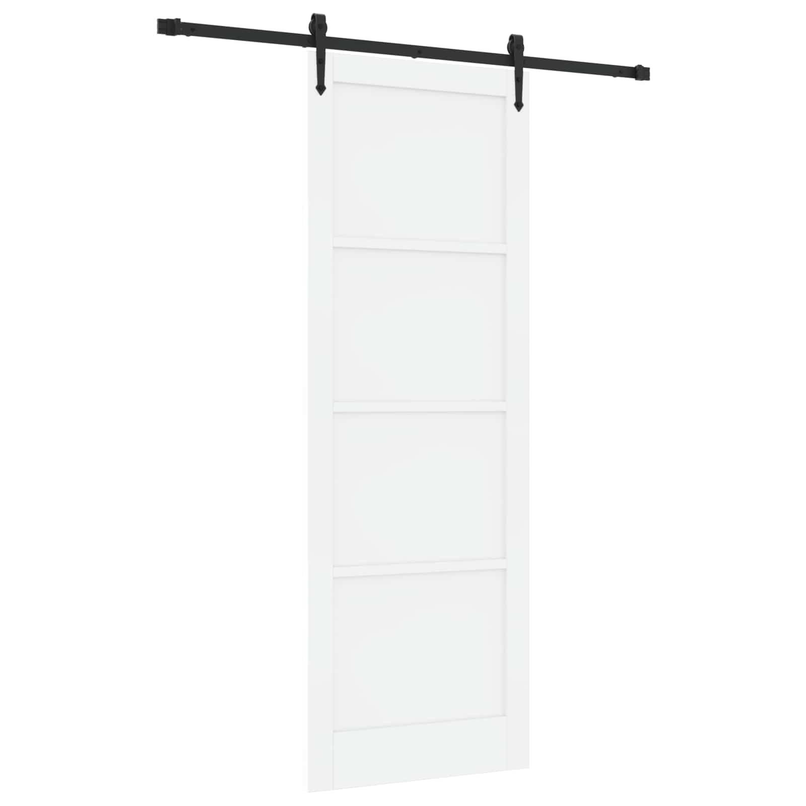 Klizna vrata ORKDAL Bijela i crna 83 x 232 cm Masivna borovina