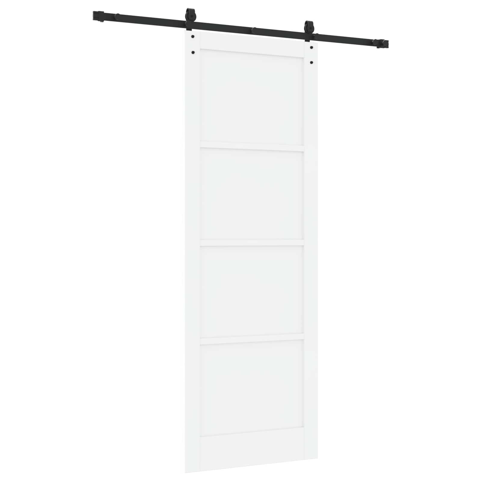 Klizna vrata ORKDAL Bijela i crna 83 x 232 cm Masivna borovina